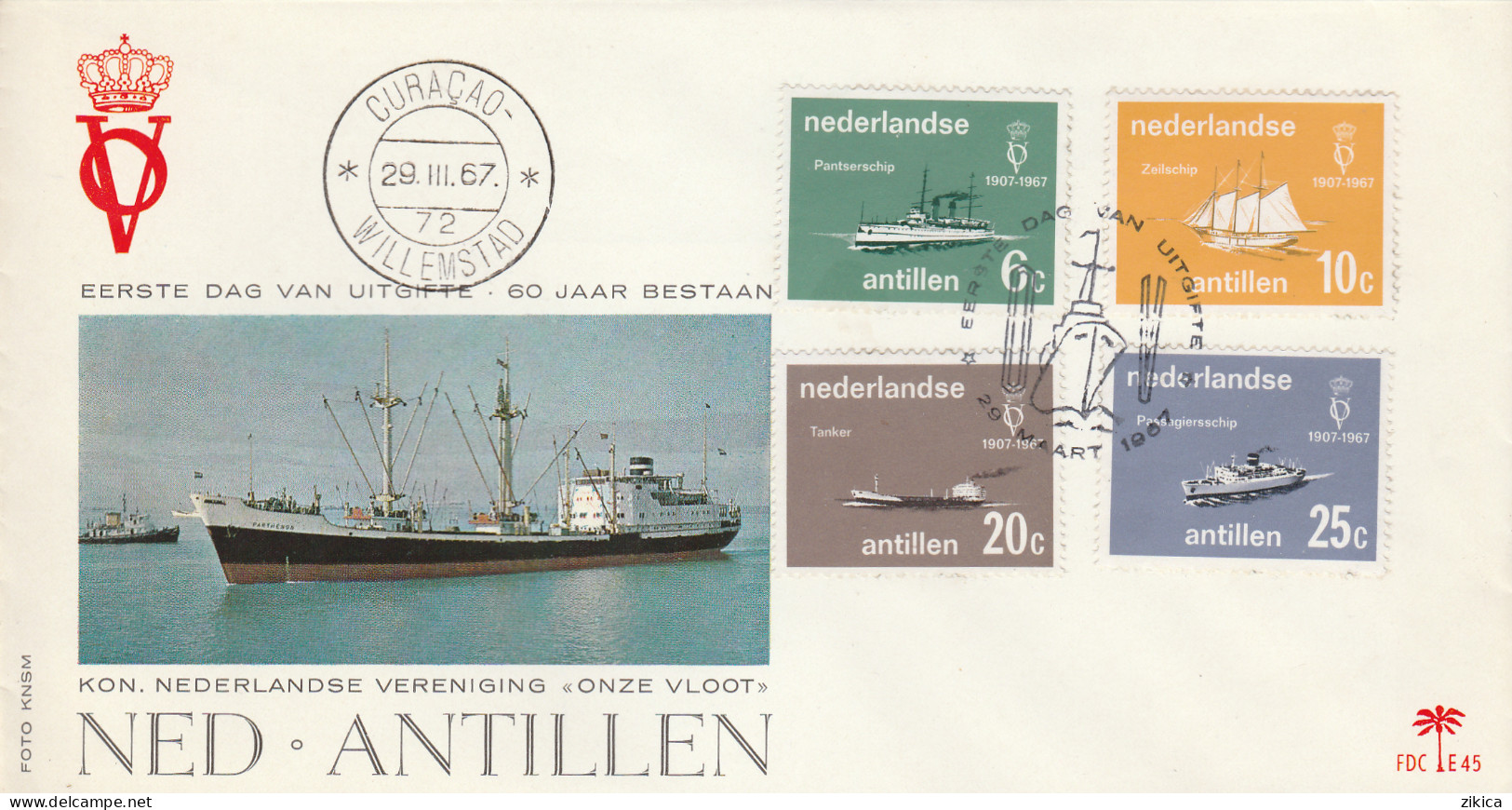 Netherlands - Curacao, Netherlands Antilles Cover 1967,motive Ships - Curaçao, Antilles Neérlandaises, Aruba