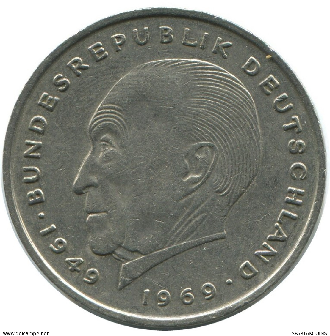 2 DM 1970 C K.ADENAUER BRD ALEMANIA Moneda GERMANY #AG281.3.E.A - 2 Marcos