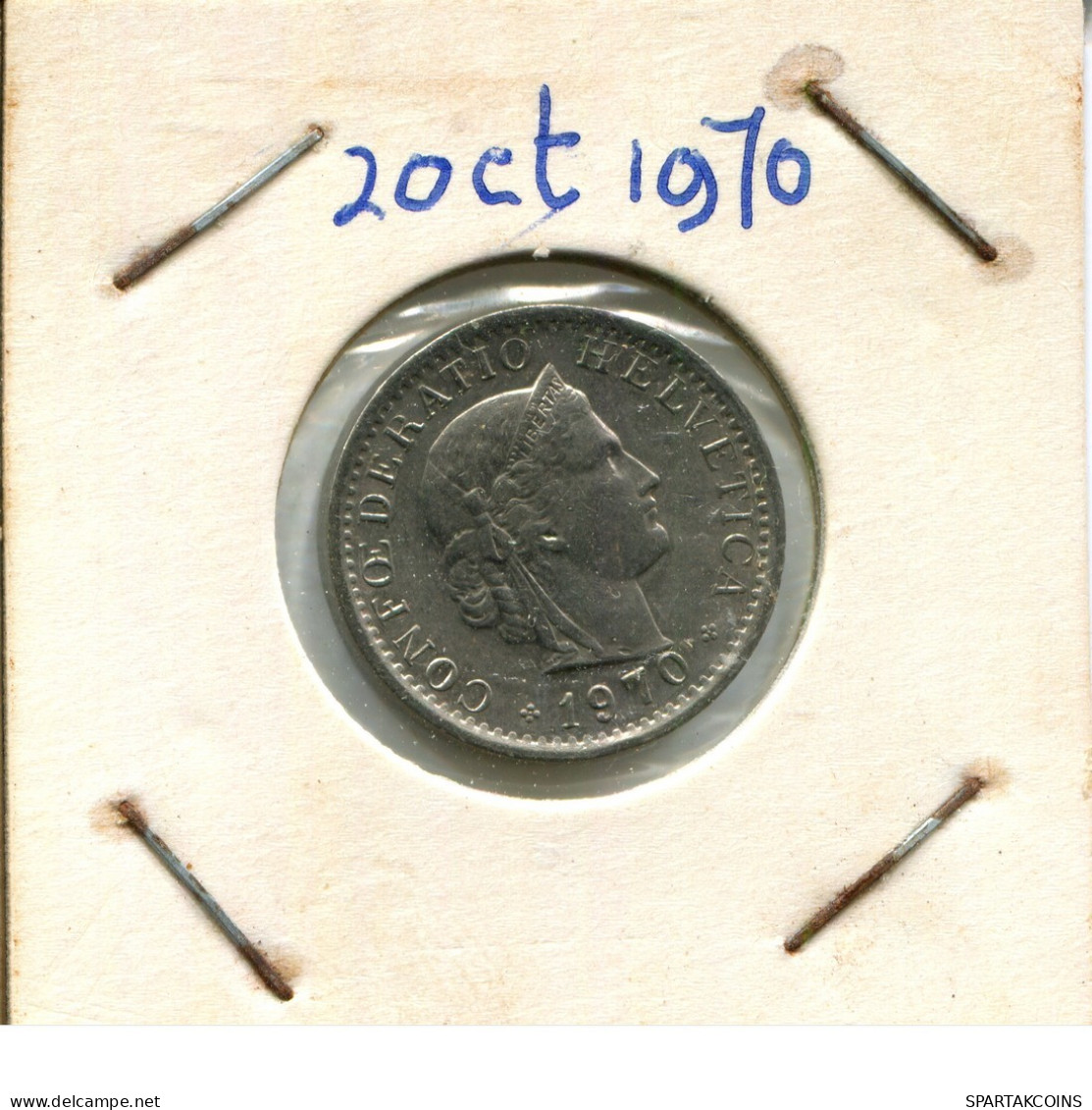 20 RAPPEN 1970 SCHWEIZ SWITZERLAND Münze #AX996.3.D.A - Other & Unclassified