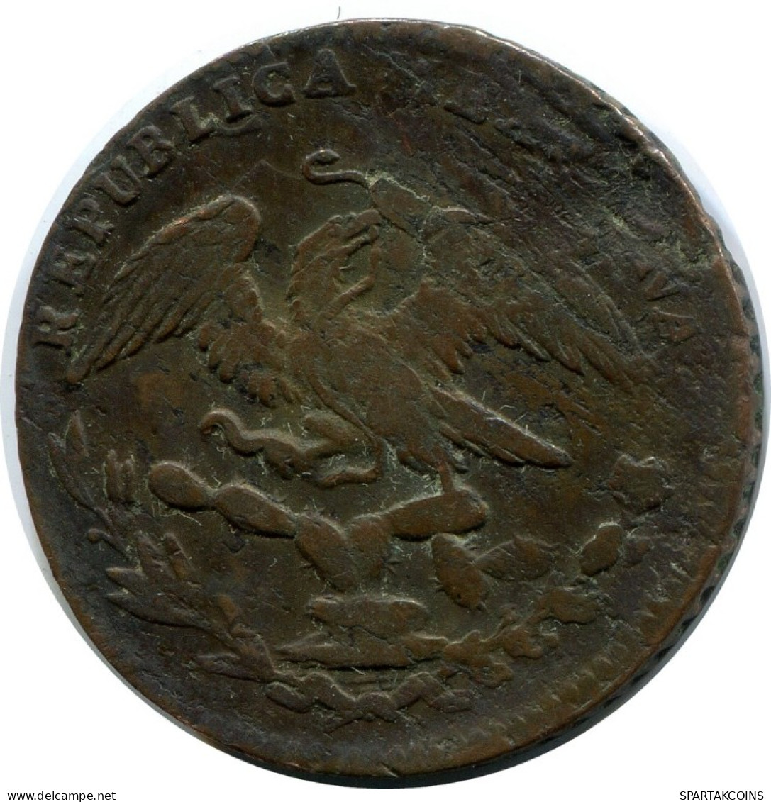 1/4 REAL 1835 MA "Quarto/Quartilla" MEXICO Coin #AH387.5.U.A - Messico