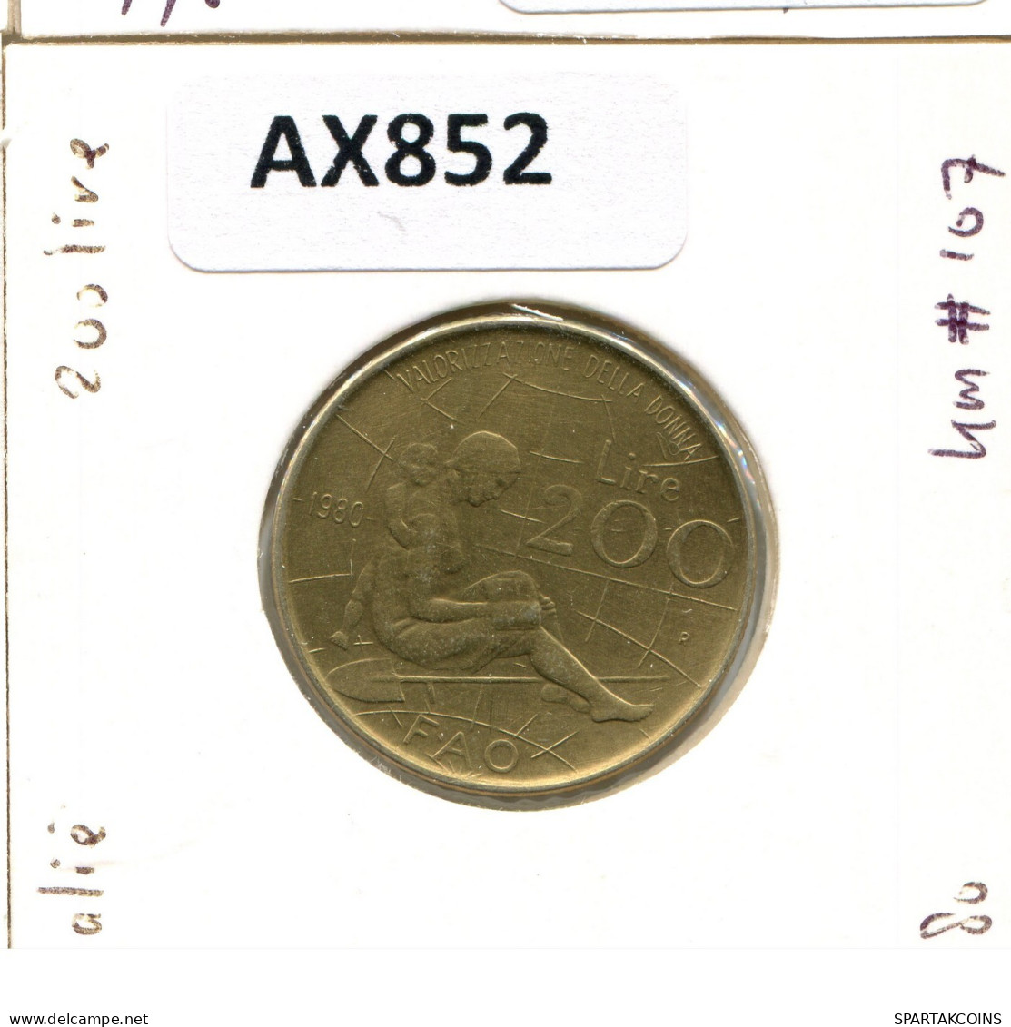 200 LIRE 1980 ITALIA ITALY Moneda #AX852.E.A - 200 Lire