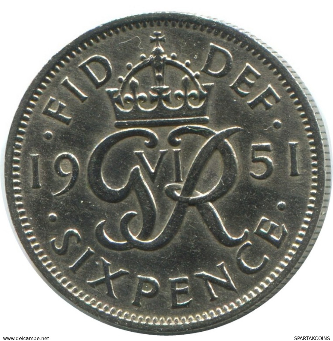 SIXPENCE 1951 UK GREAT BRITAIN SILVER Coin #AG956.1.U.A - H. 6 Pence