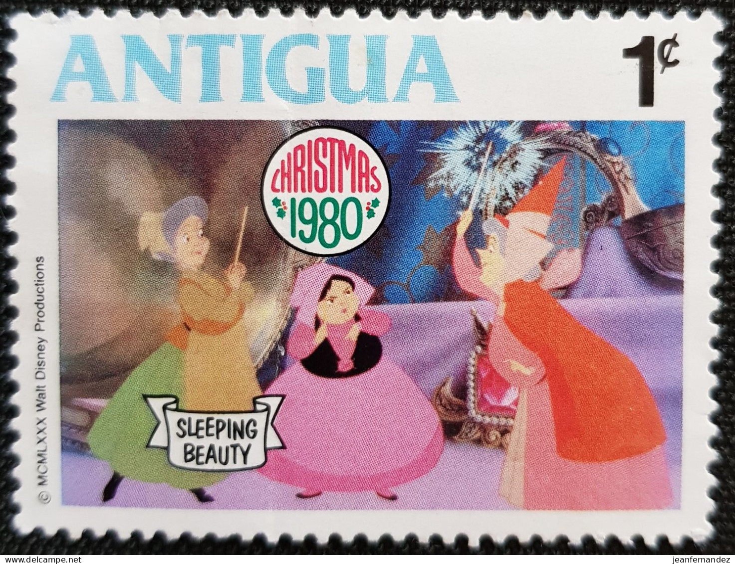 Antigua 1980 Christmas - Walt Disney's Sleeping Beauty Scene Stampworld N° 603 - Antigua Y Barbuda (1981-...)