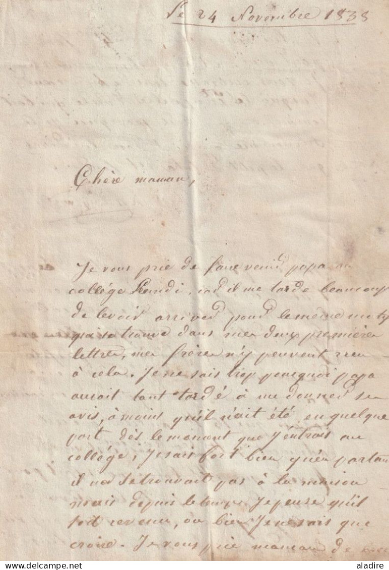 1831-1839 - 5 Lettres D'un Collégien D' ALAIS Alès à Son Père Et à Sa Mère Et 4 Lettres Du Collège à Ses Parents - 1801-1848: Précurseurs XIX