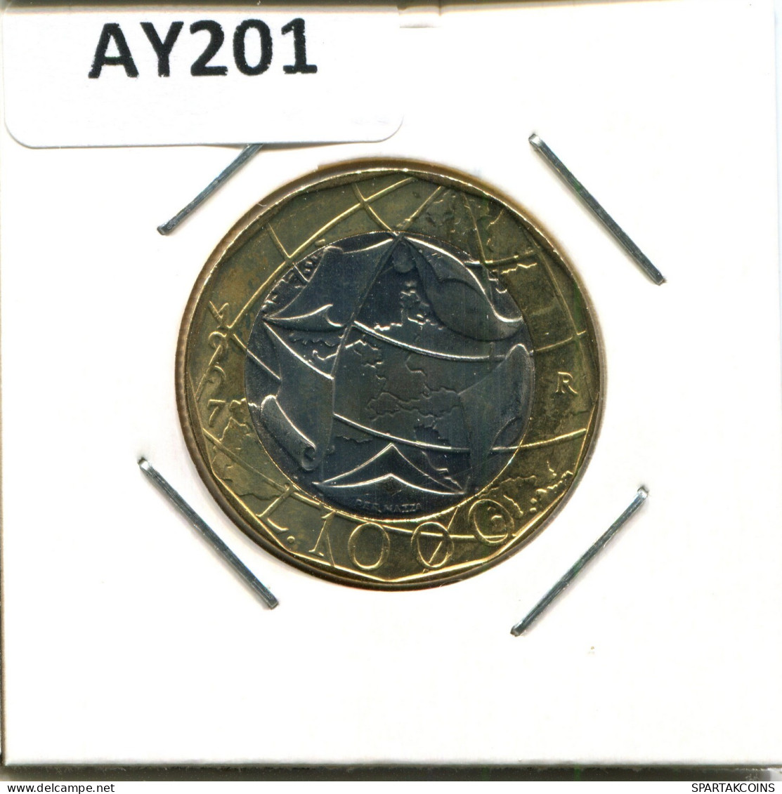 1000 LIRE 1997 ITALY Coin BIMETALLIC #AY201.2.U.A - 1 000 Liras