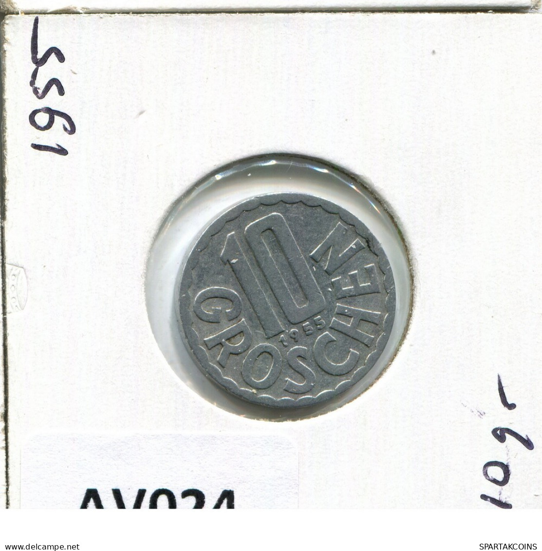 10 GROSCHEN 1955 AUSTRIA Moneda #AV024.E.A - Autriche