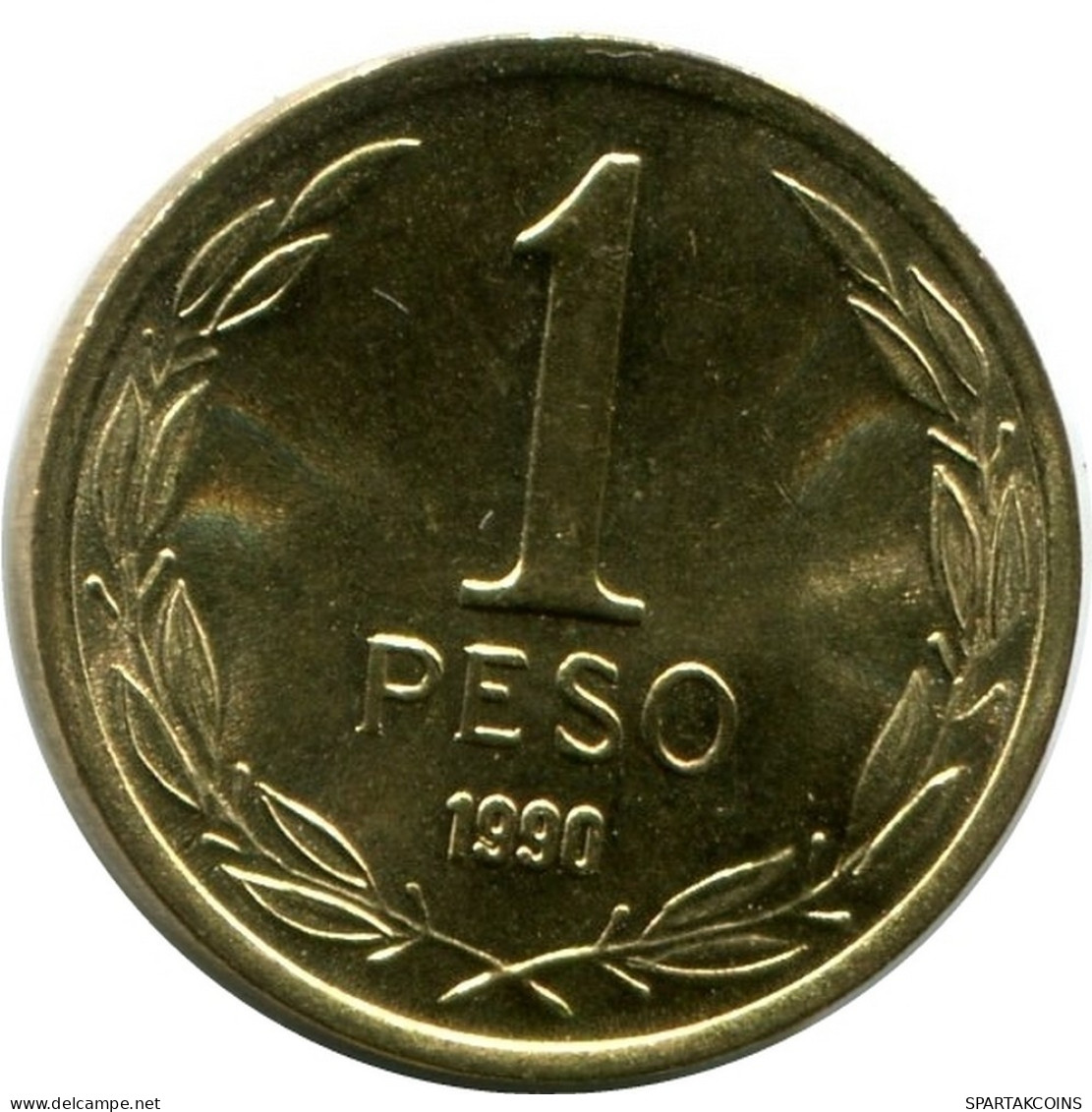 1 PESO 1990 CHILE UNC Münze #M10071.D.A - Cile