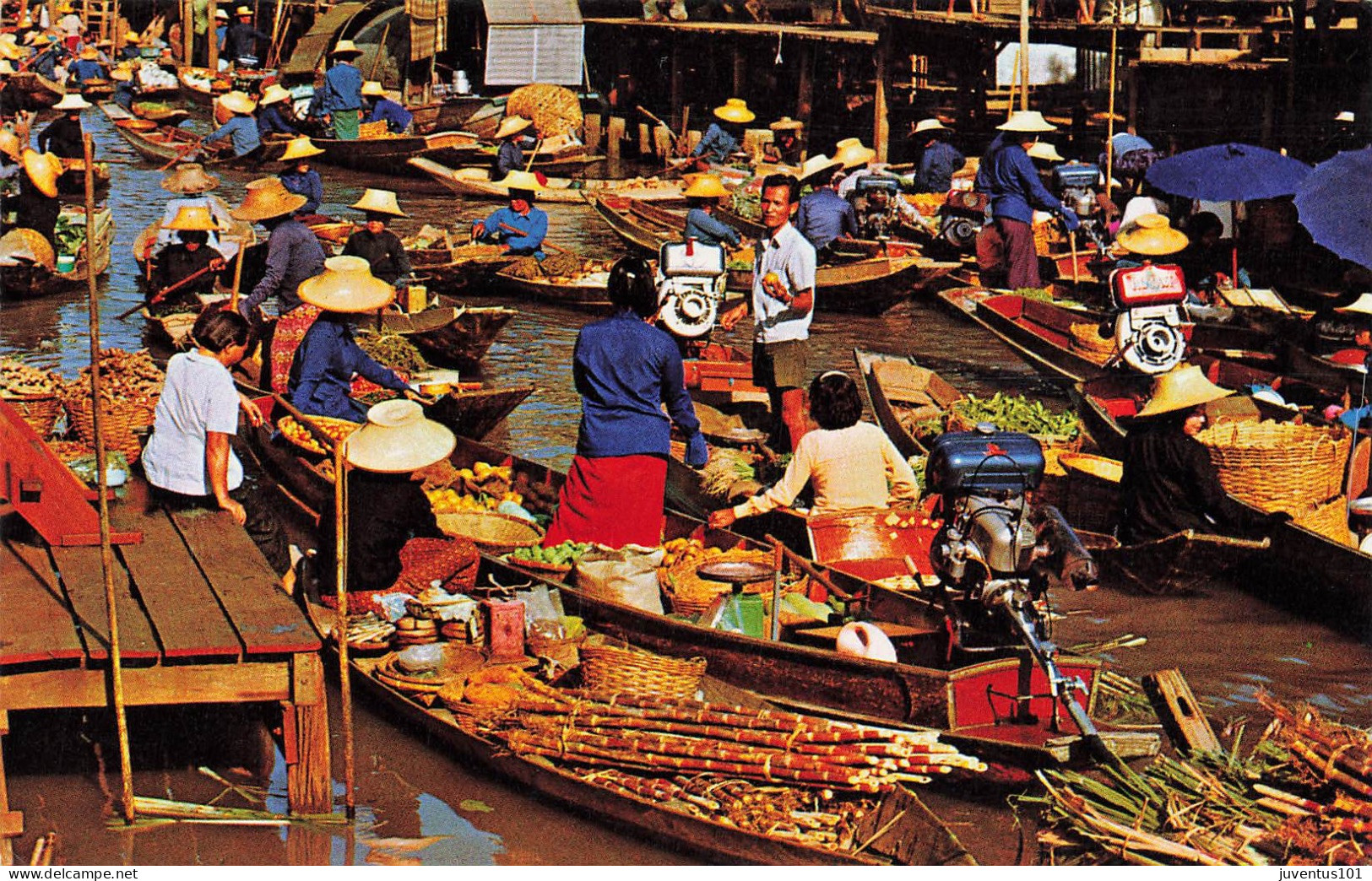 CPSM Thailande-Floating Market-Timbre     L2784 - Thailand