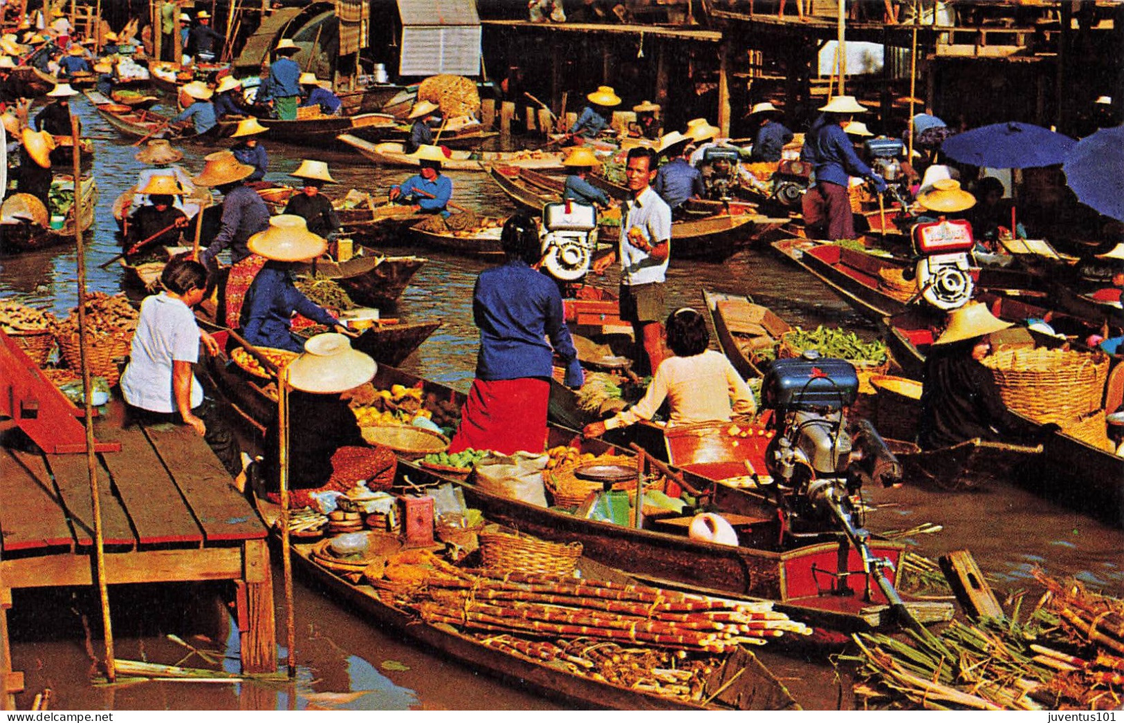 CPSM Thailande-Floating Market-Timbre     L2784 - Thailand