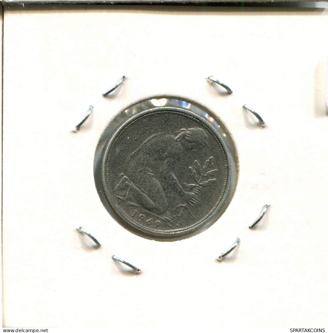 50 PFENNIG 1969 F BRD ALEMANIA Moneda GERMANY #DB552.E.A - 50 Pfennig