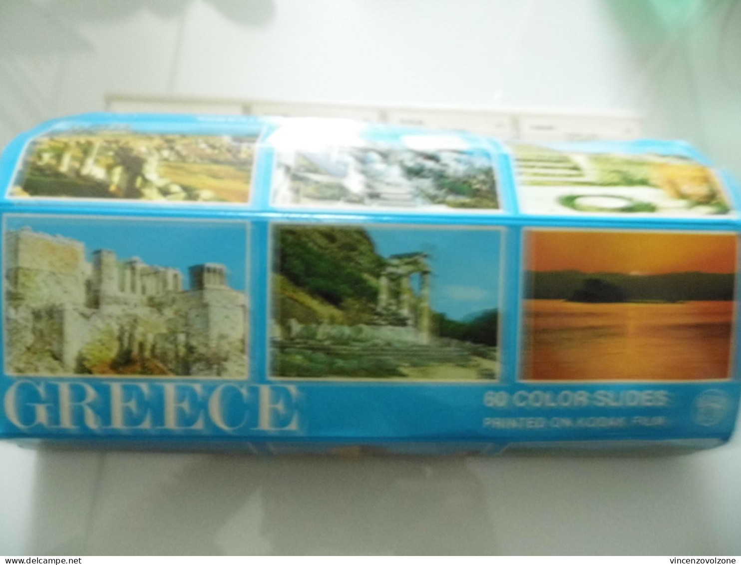 Souvenir Con Custodia  "GREECE 60 COLOR SLIDES" Delfi Editions., Athens Anni 1960 - Diapositive