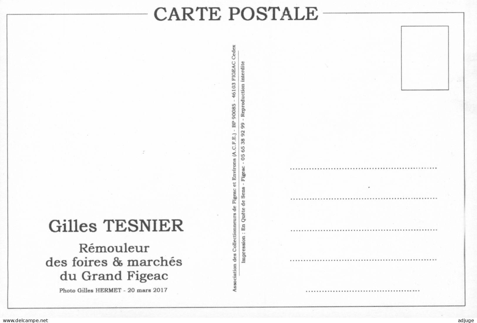CPM-46- FIGEAC - Rémouleur Des Foires Et Marchés Du Grand Figeac- Salon Des Collectionneurs 25-05-2017 - Figeac