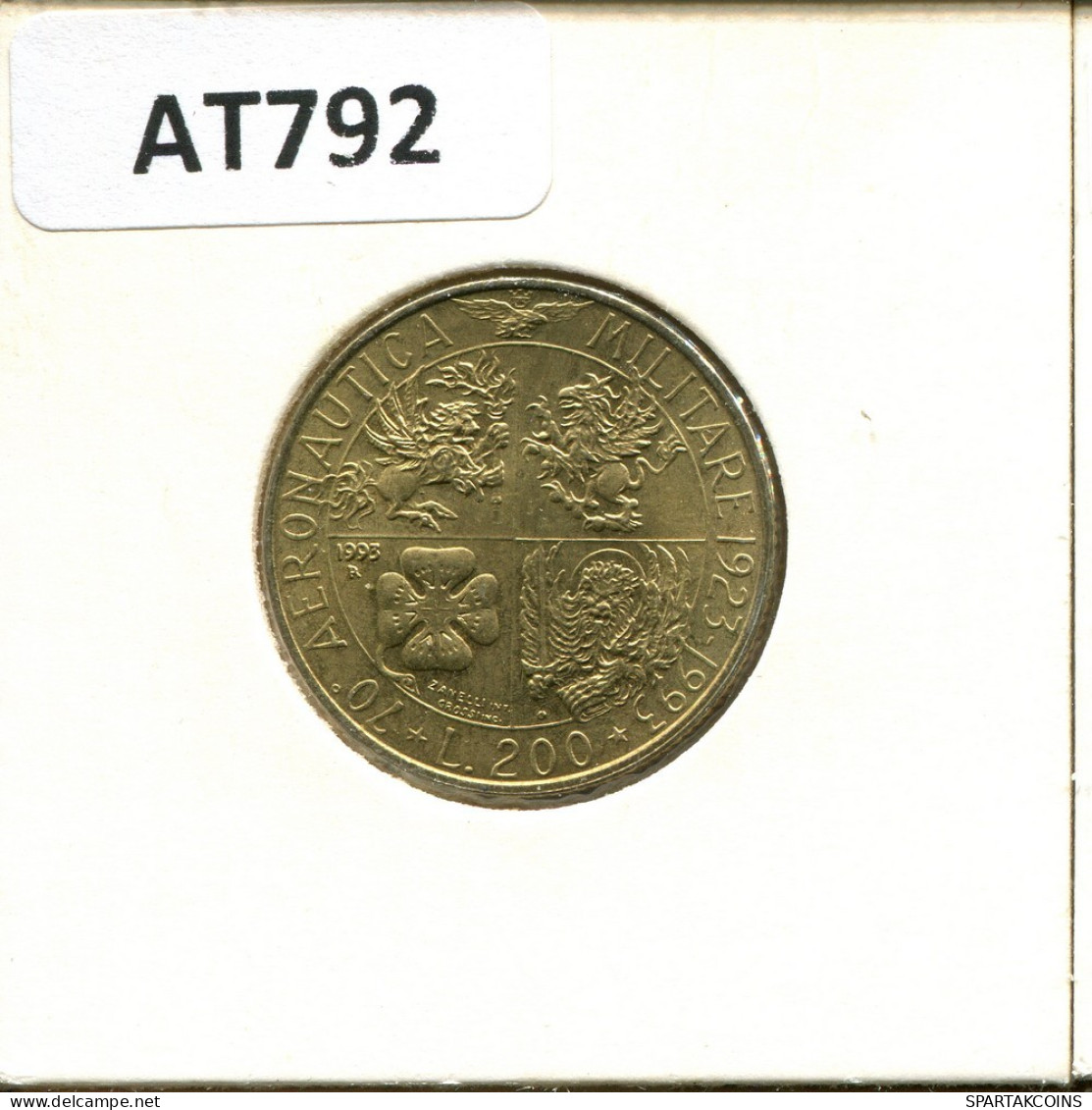 200 LIRE 1993 ITALY Coin #AT792.U.A - 200 Liras