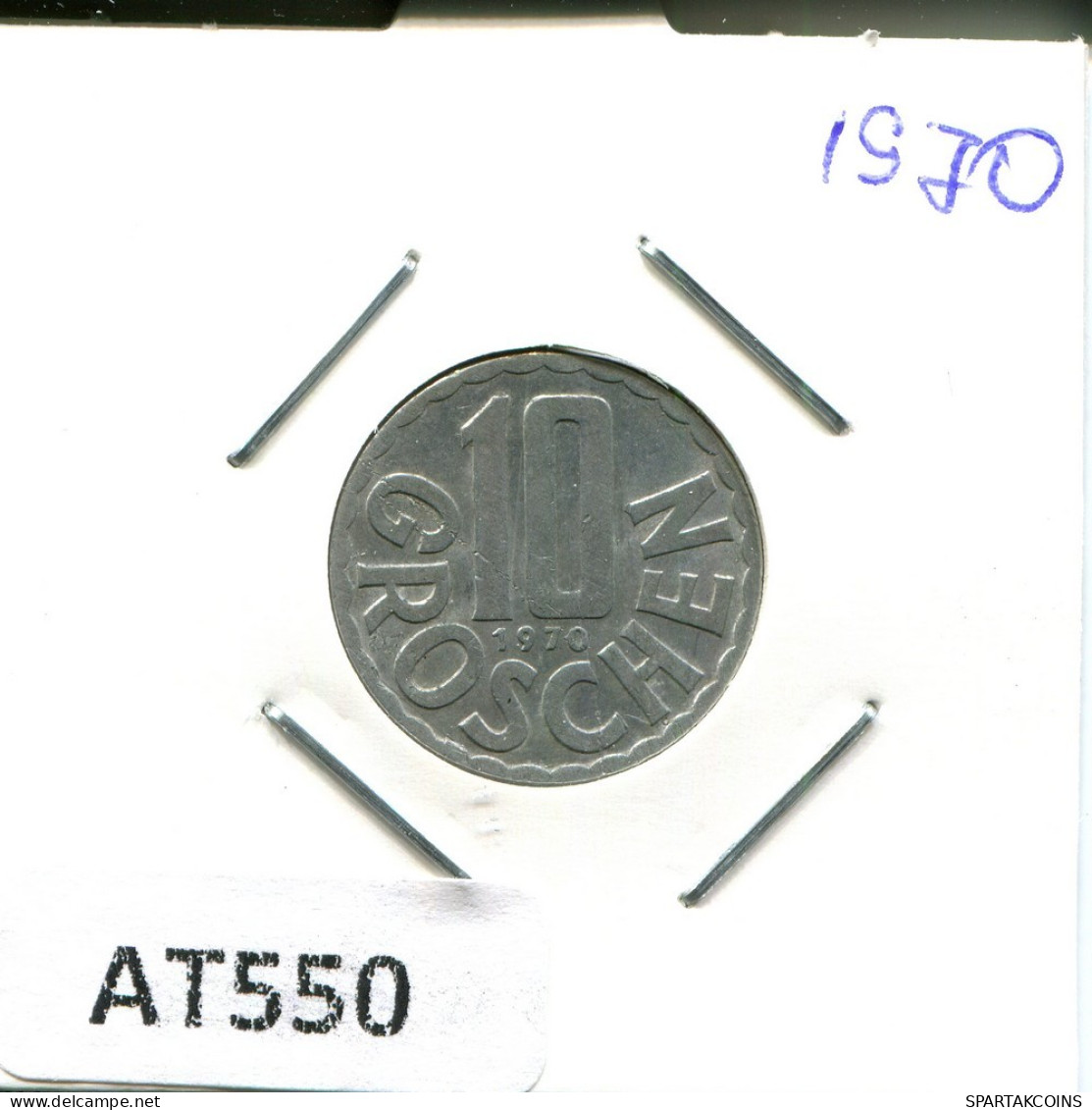 10 GROSCHEN 1970 AUSTRIA Coin #AT550.U.A - Austria