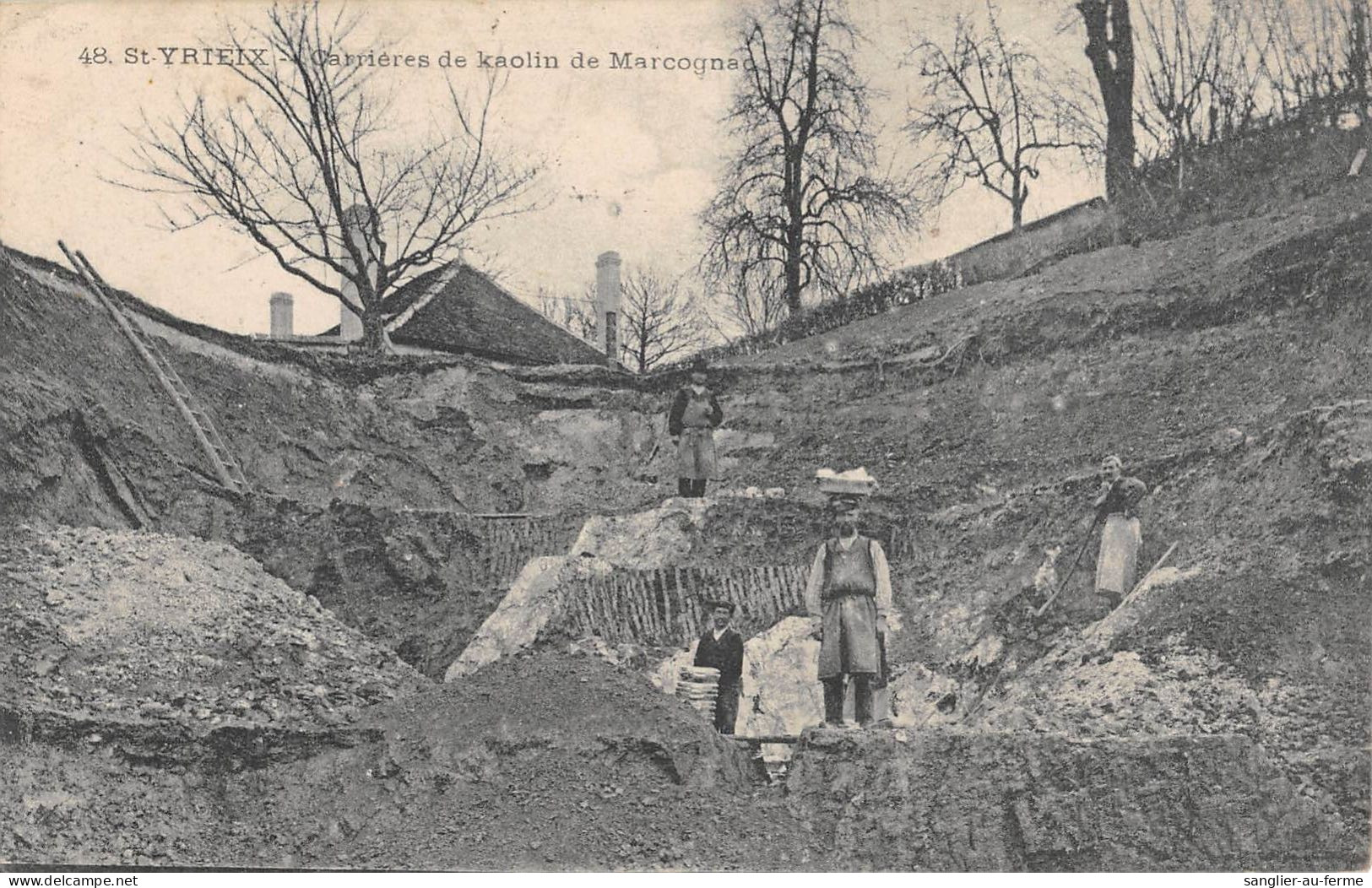 CPA 87 SAINT YRIEIX / CARRIERES DE KAOLIN DE MARCOGNAC - Saint Yrieix La Perche