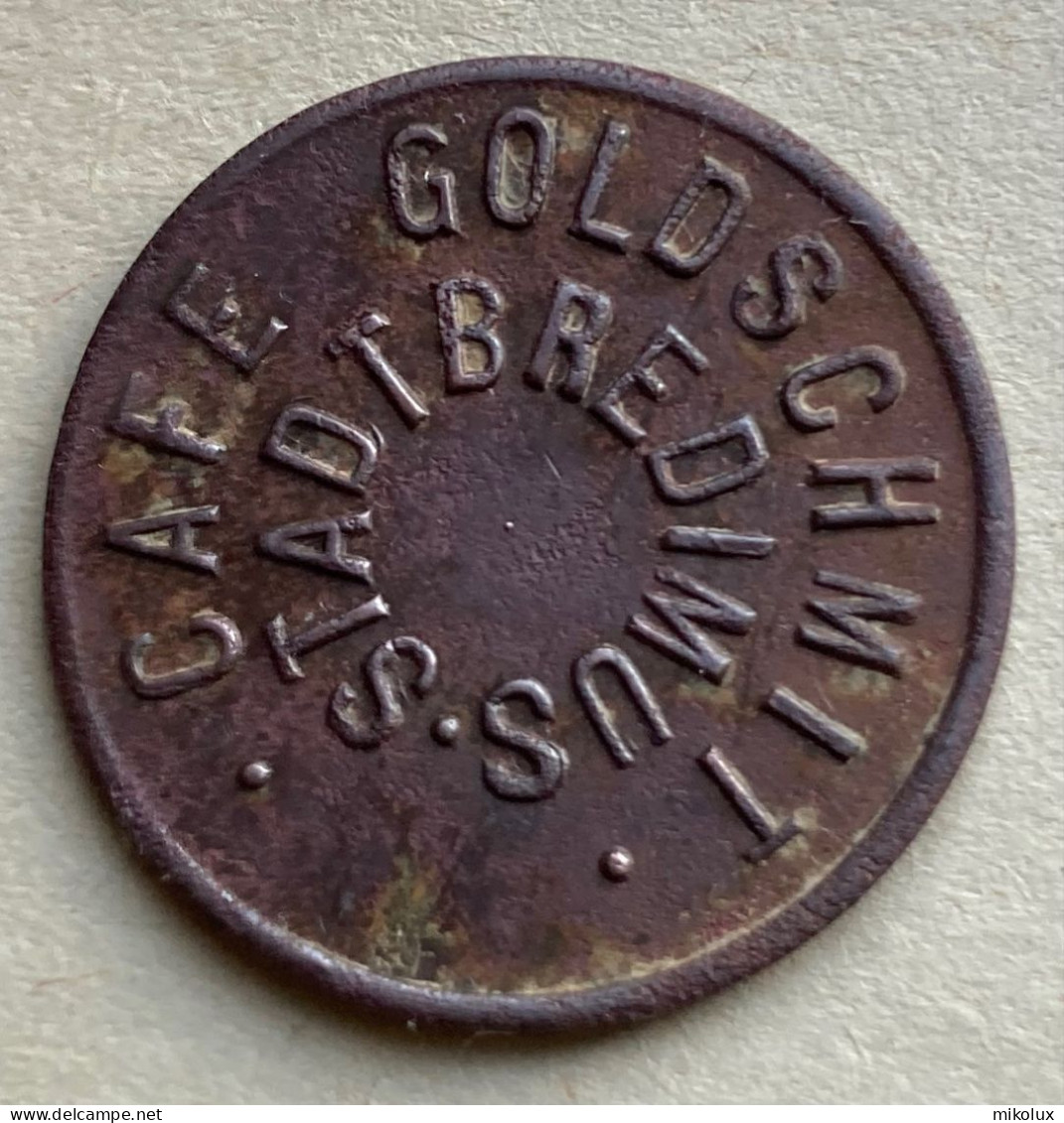 Luxembourg  Stadtbredimus . Cafe Goldschmit . Jeton -Token - Bon  ( Durchmesser +- 24 Mm ) - Firma's