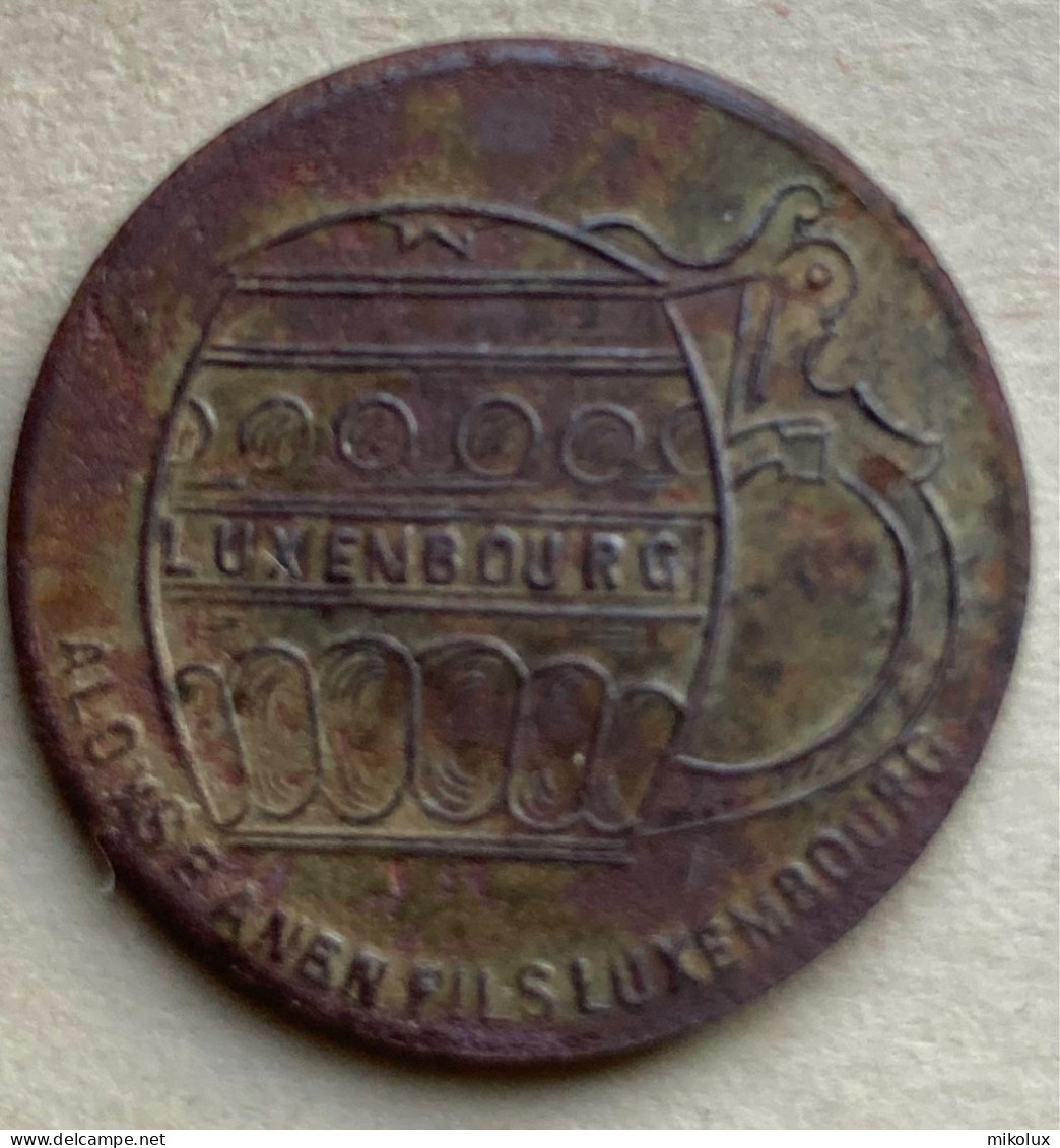 Luxembourg  Stadtbredimus . Cafe Goldschmit . Jeton -Token - Bon  ( Durchmesser +- 24 Mm ) - Professionnels / De Société