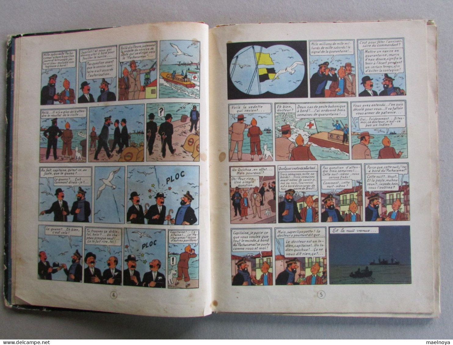 TINTIN LE TEMPLE DU SOLEIL B3 EO 1949