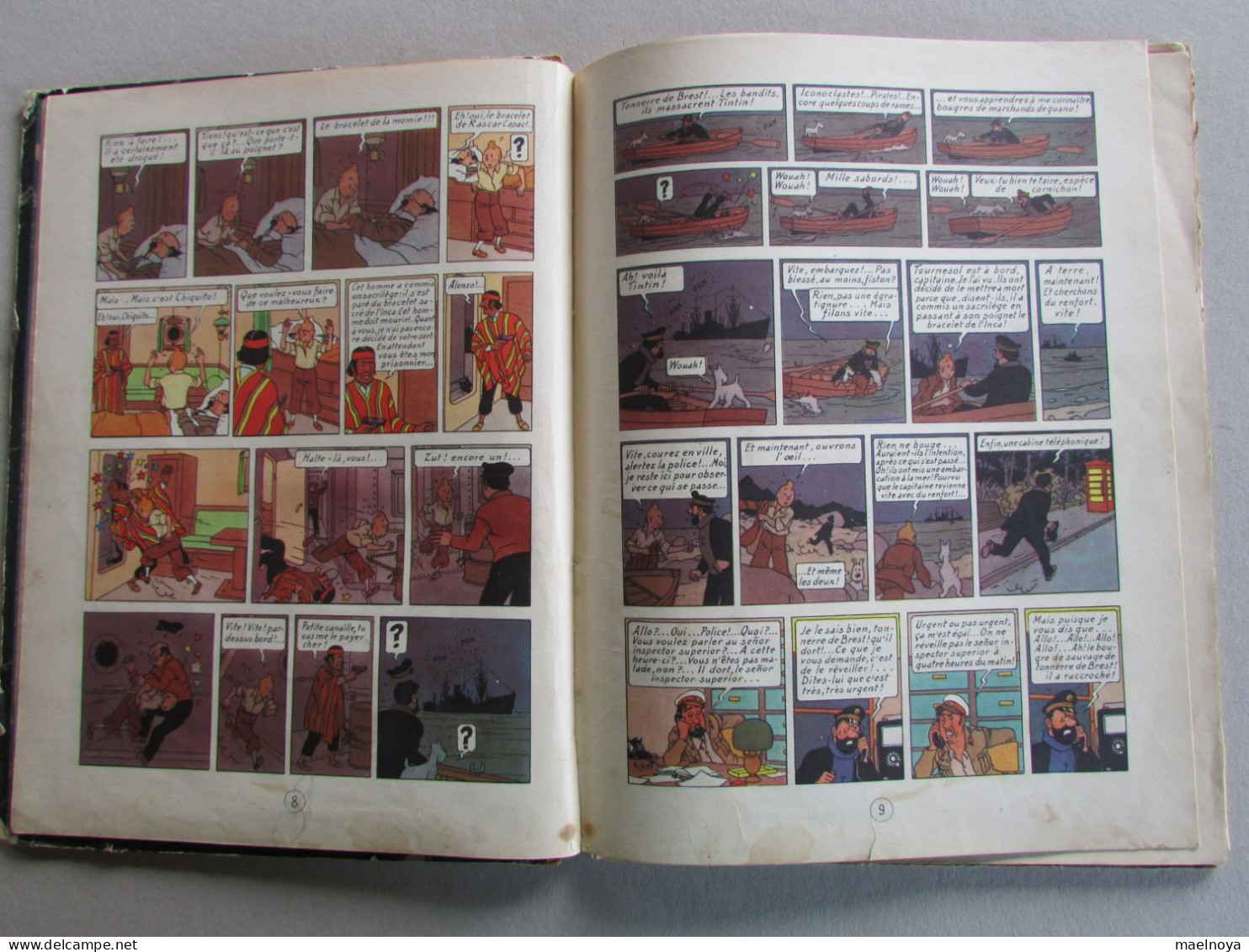 TINTIN LE TEMPLE DU SOLEIL B3 EO 1949