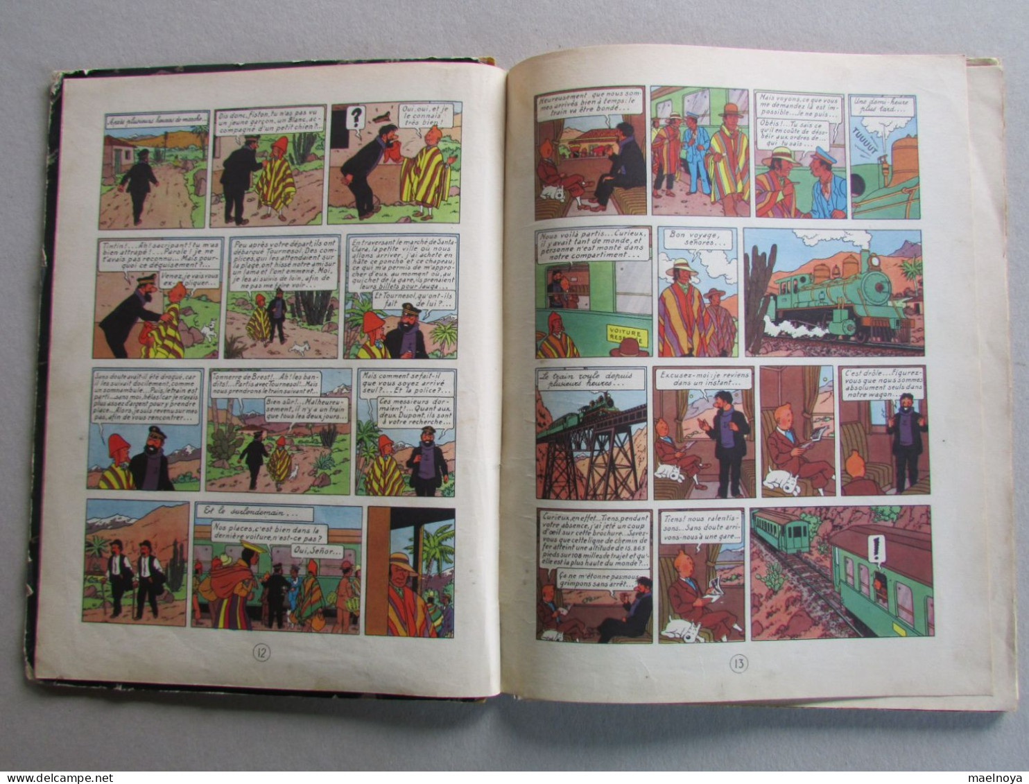 TINTIN LE TEMPLE DU SOLEIL B3 EO 1949