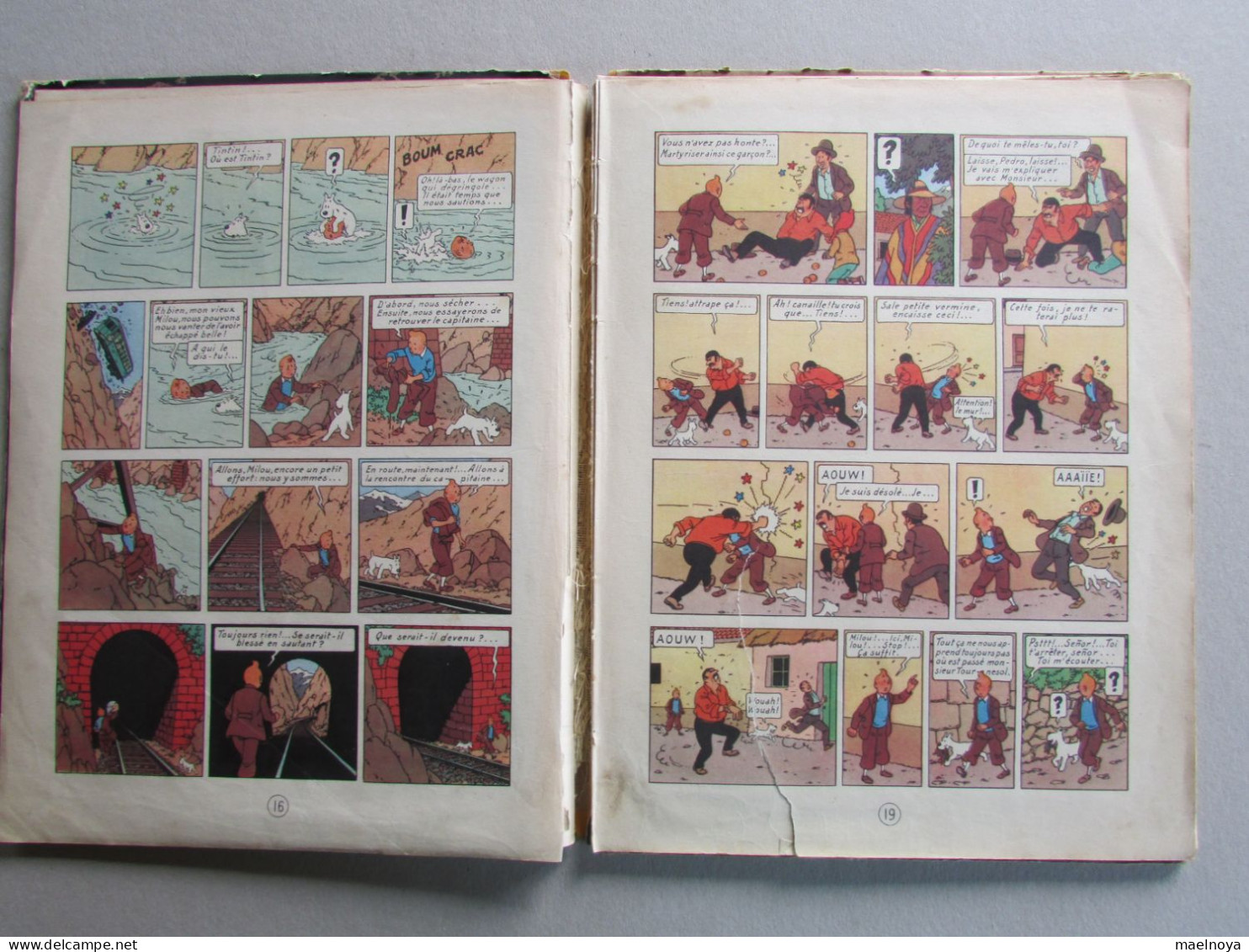 TINTIN LE TEMPLE DU SOLEIL B3 EO 1949