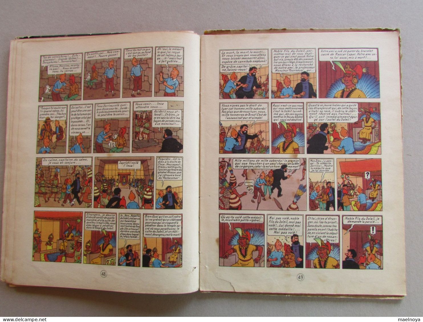 TINTIN LE TEMPLE DU SOLEIL B3 EO 1949