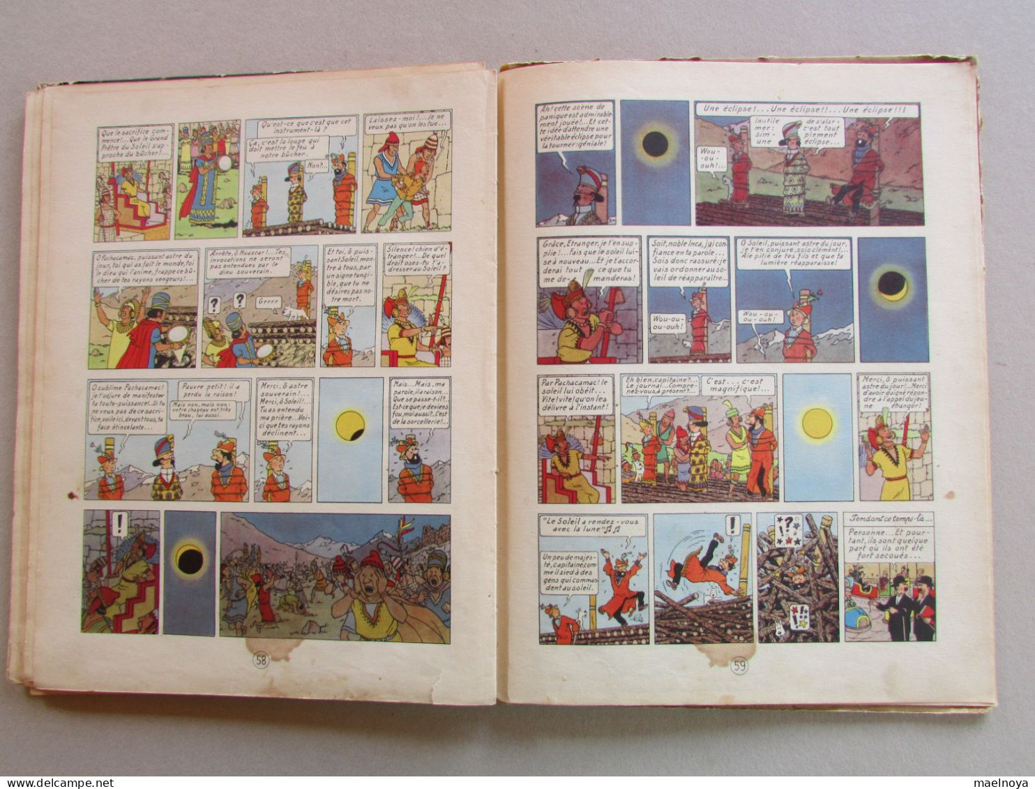 TINTIN LE TEMPLE DU SOLEIL B3 EO 1949