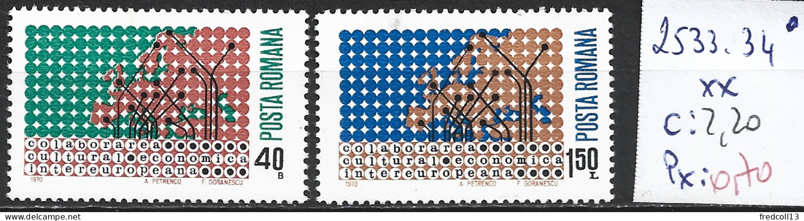 ROUMANIE 2533-34 ** Côte 2.20 € - Unused Stamps