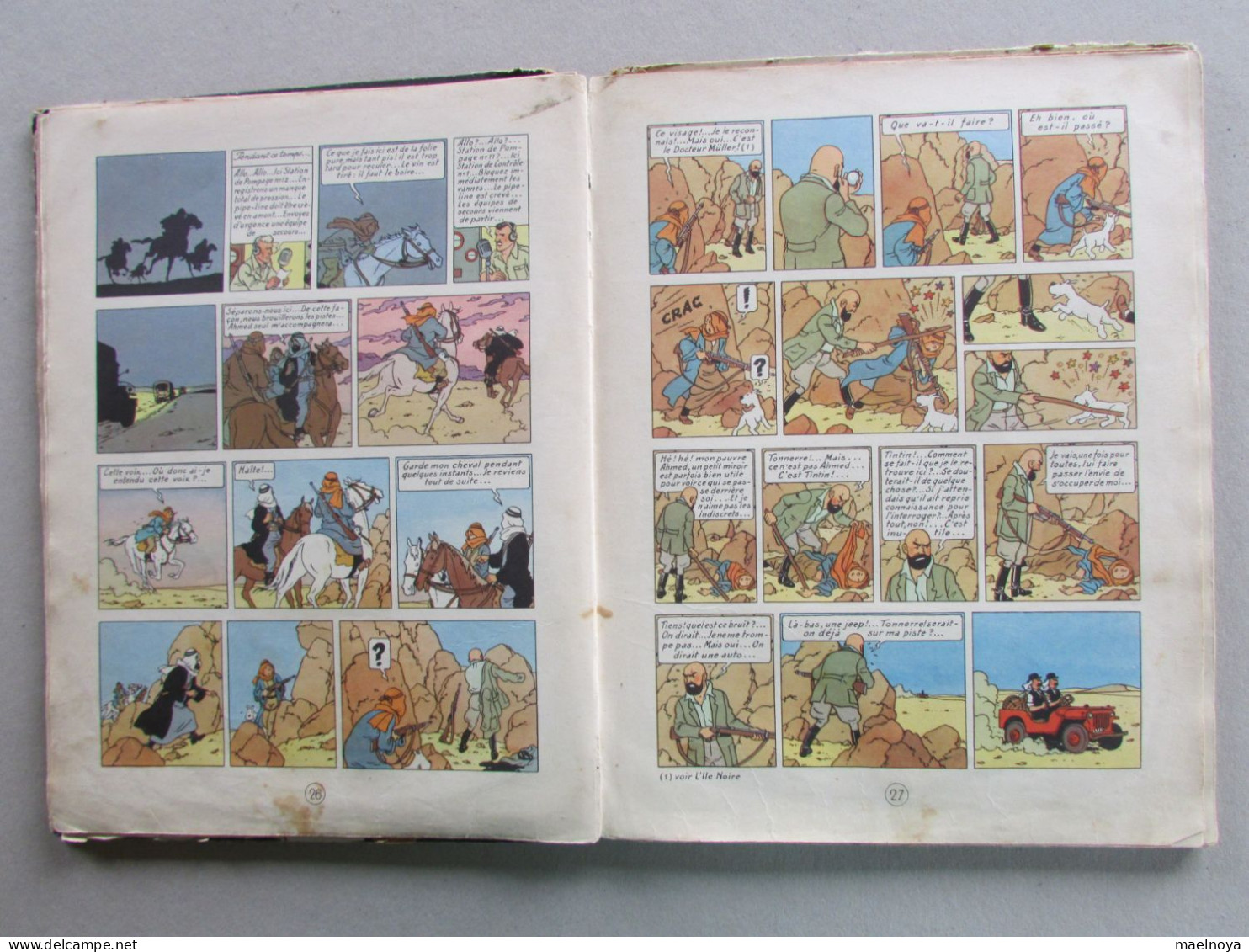 TINTIN L'OR NOIR B3 EO 1950