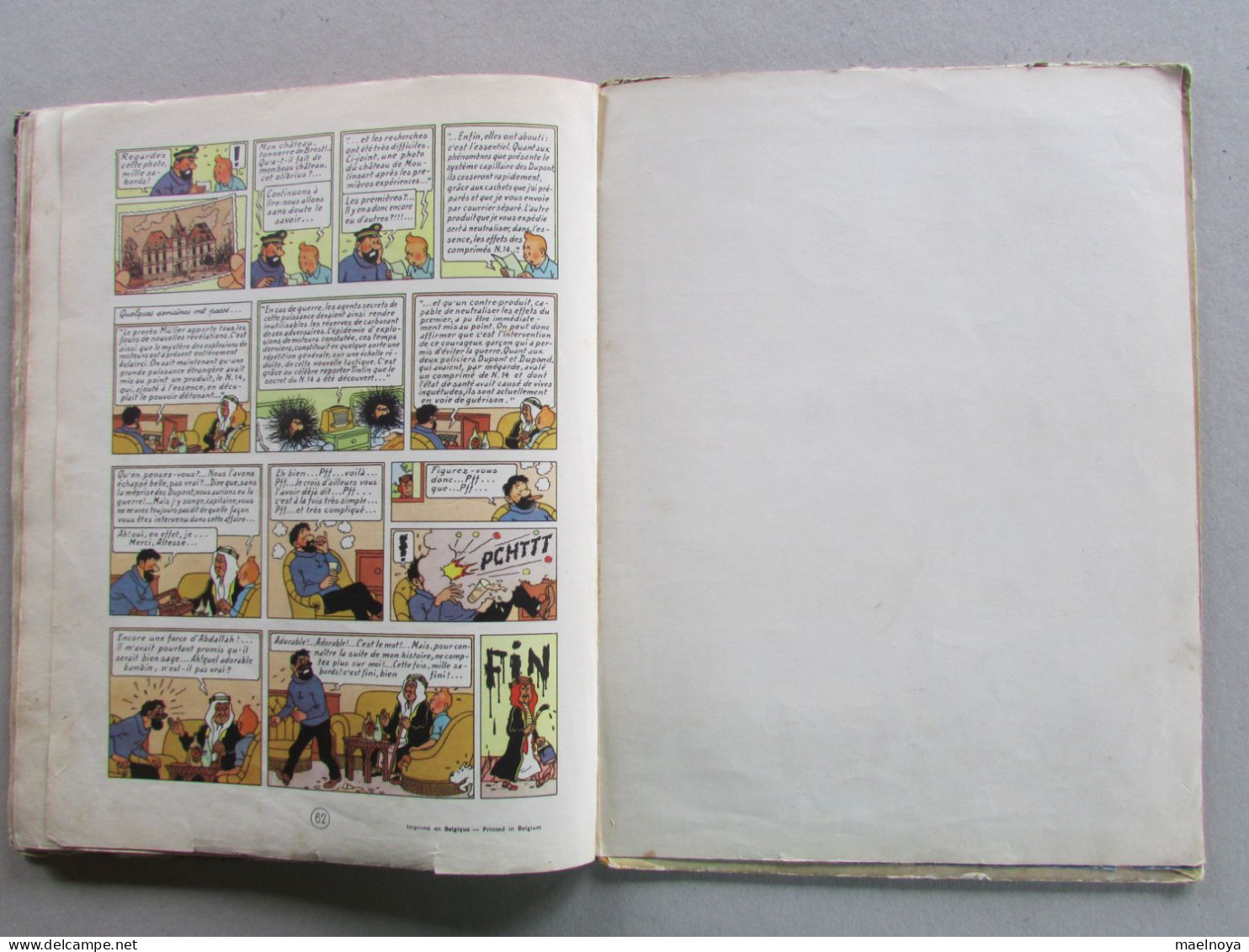 TINTIN L'OR NOIR B3 EO 1950