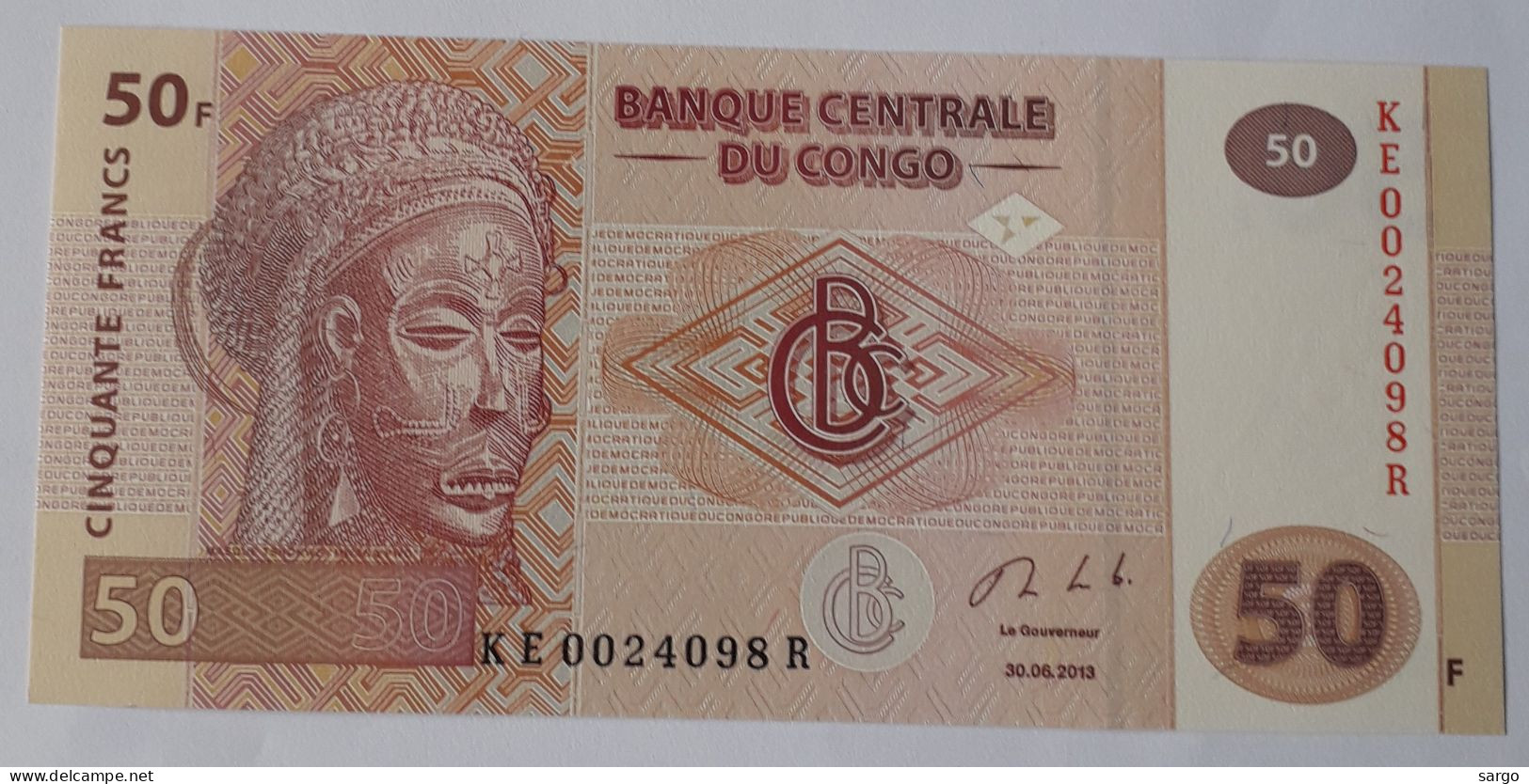 CONGO DEMOCRATIC REPUBLIC - 50 FRANCS  - P 97a  (2013) - UNC - BANKNOTES - PAPER MONEY - CARTAMONETA - - Democratic Republic Of The Congo & Zaire