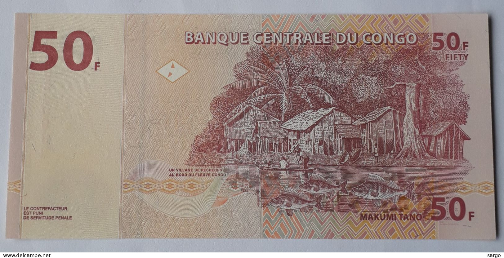 CONGO DEMOCRATIC REPUBLIC - 50 FRANCS  - P 97a  (2013) - UNC - BANKNOTES - PAPER MONEY - CARTAMONETA - - Demokratische Republik Kongo & Zaire