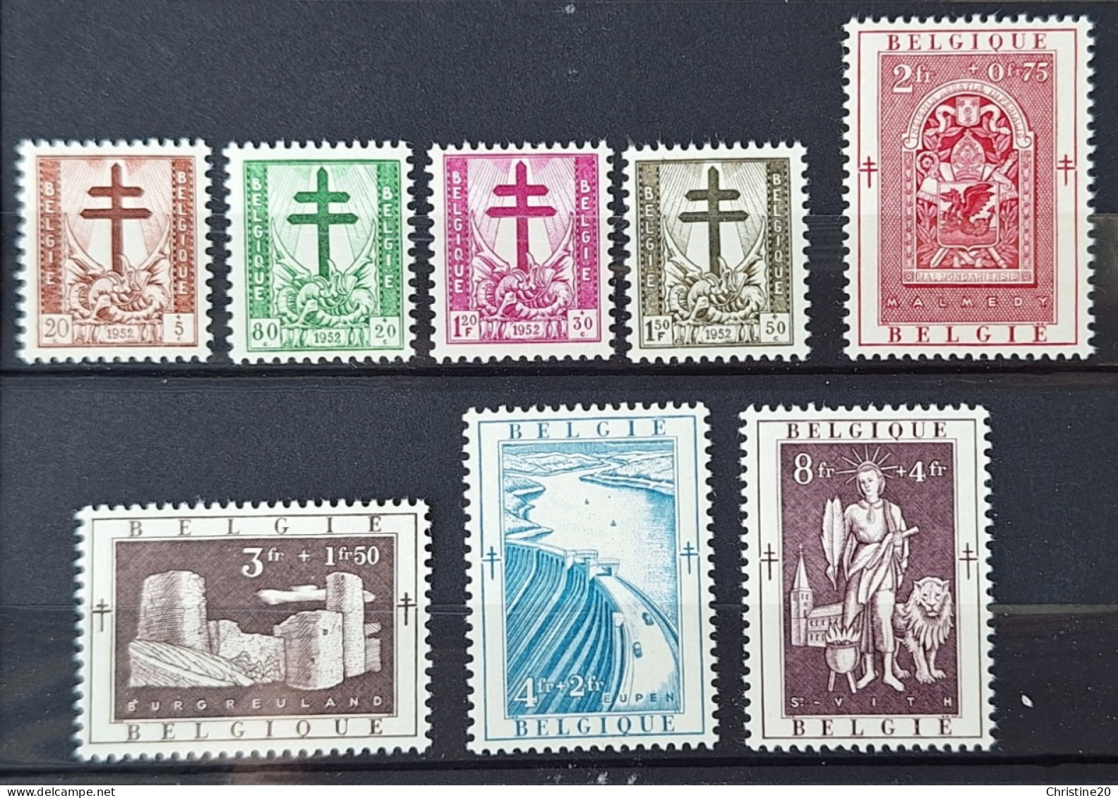 Belgique 1952 N°900/07  ** TB Cote 72€30 - Neufs