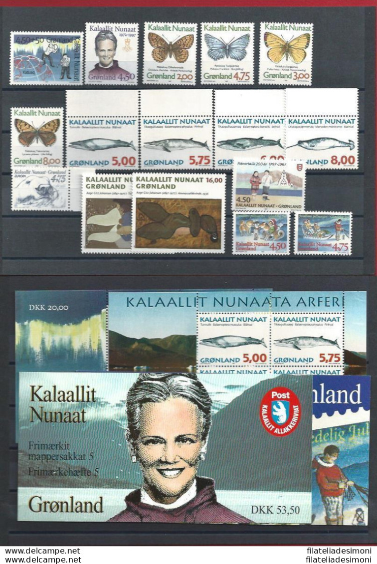 1997 Groenlandia ,16 Valori + 2 Foglietti + 2 Libretti - MNH** - Autres & Non Classés