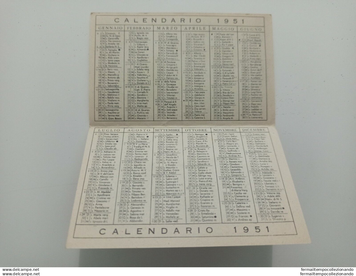 Be163 Calendarietto S.maria Goretti 1951 - Andere & Zonder Classificatie