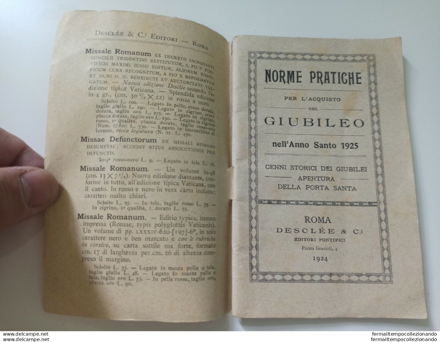 B157 Libretto Norme Pratiche Per L'acquisto Del Giubileo Nel 1925 - Collezioni