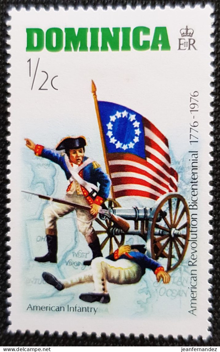 Dominique 1976 The 200th Anniversary Of American Revolution   Stampworld N° 480 - Dominique (1978-...)