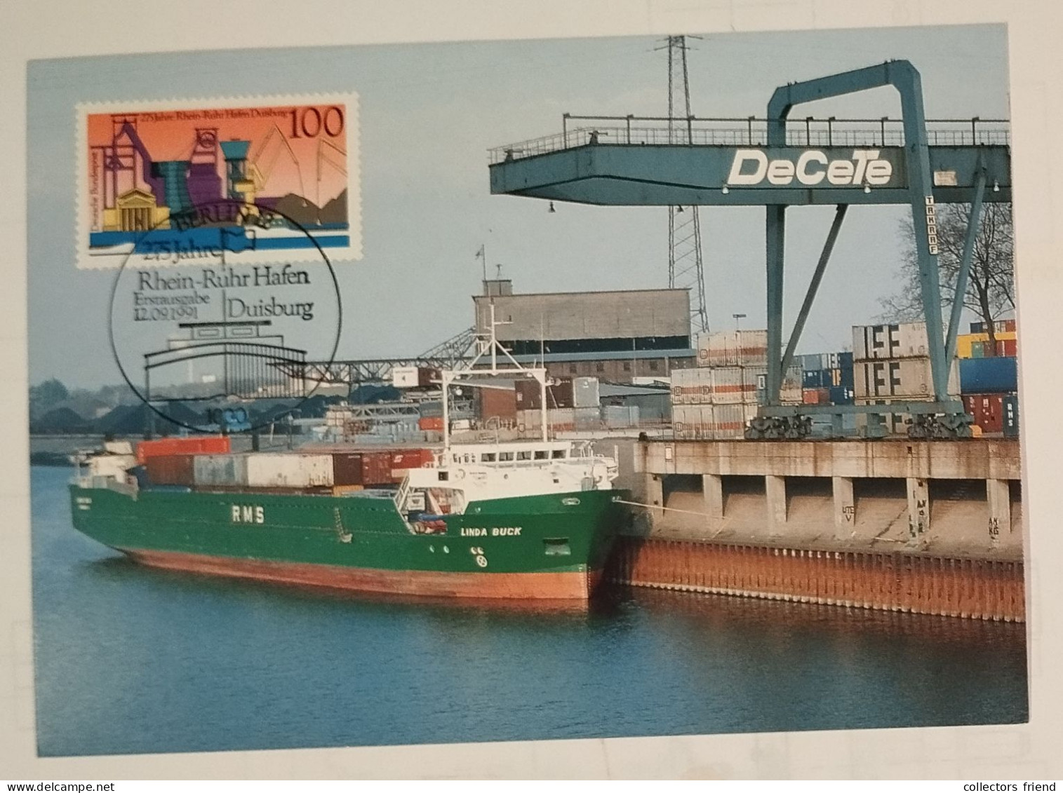 Germany - 1991 - Maximum Card - Hafen Duisburg - 1981-2000