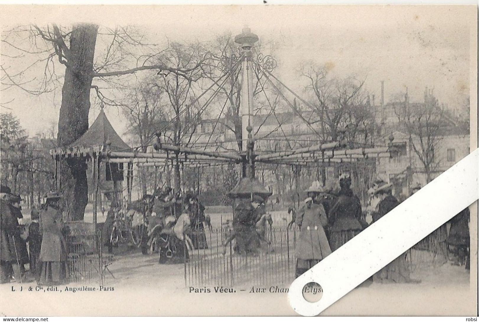 PARIS VECU,  Aux Champs Elysées,  Manège, Voir Verso, D2736 - Transport Urbain En Surface