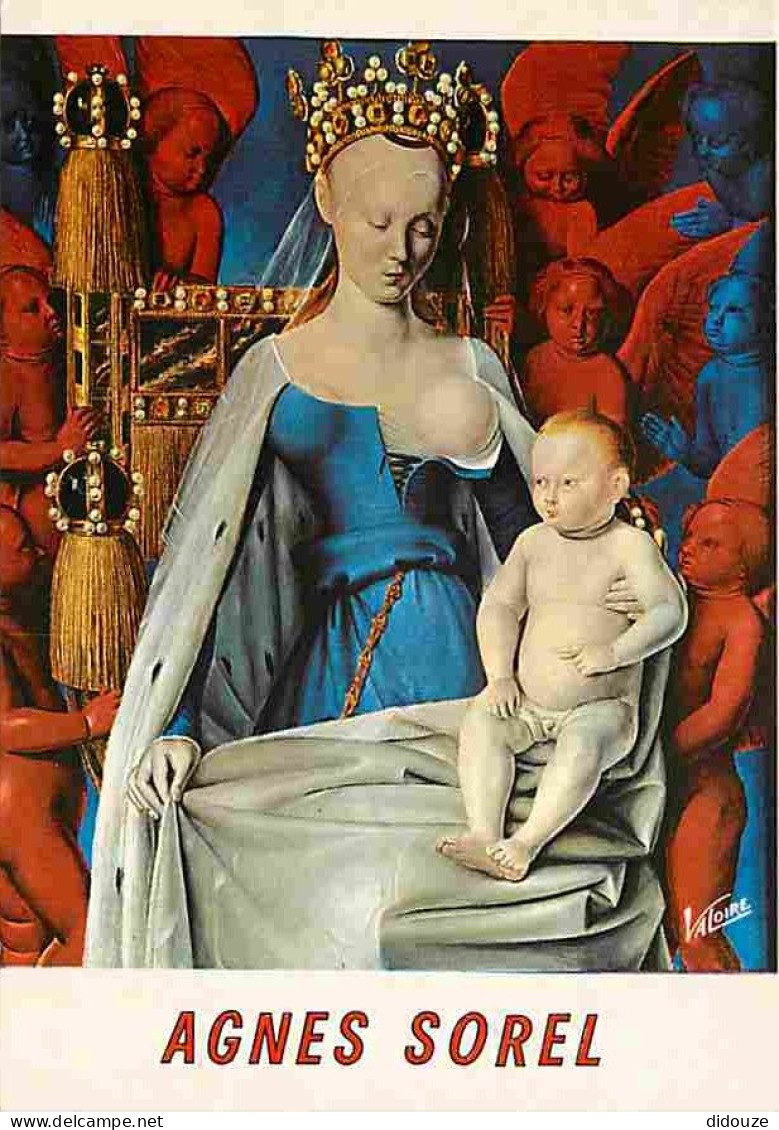 Histoire - Peinture - Portrait - La Vierge à L'Enfant De Jean Fouquet Sous Les Traits D'Agnès Sorel Favorite Du Roi Char - Histoire