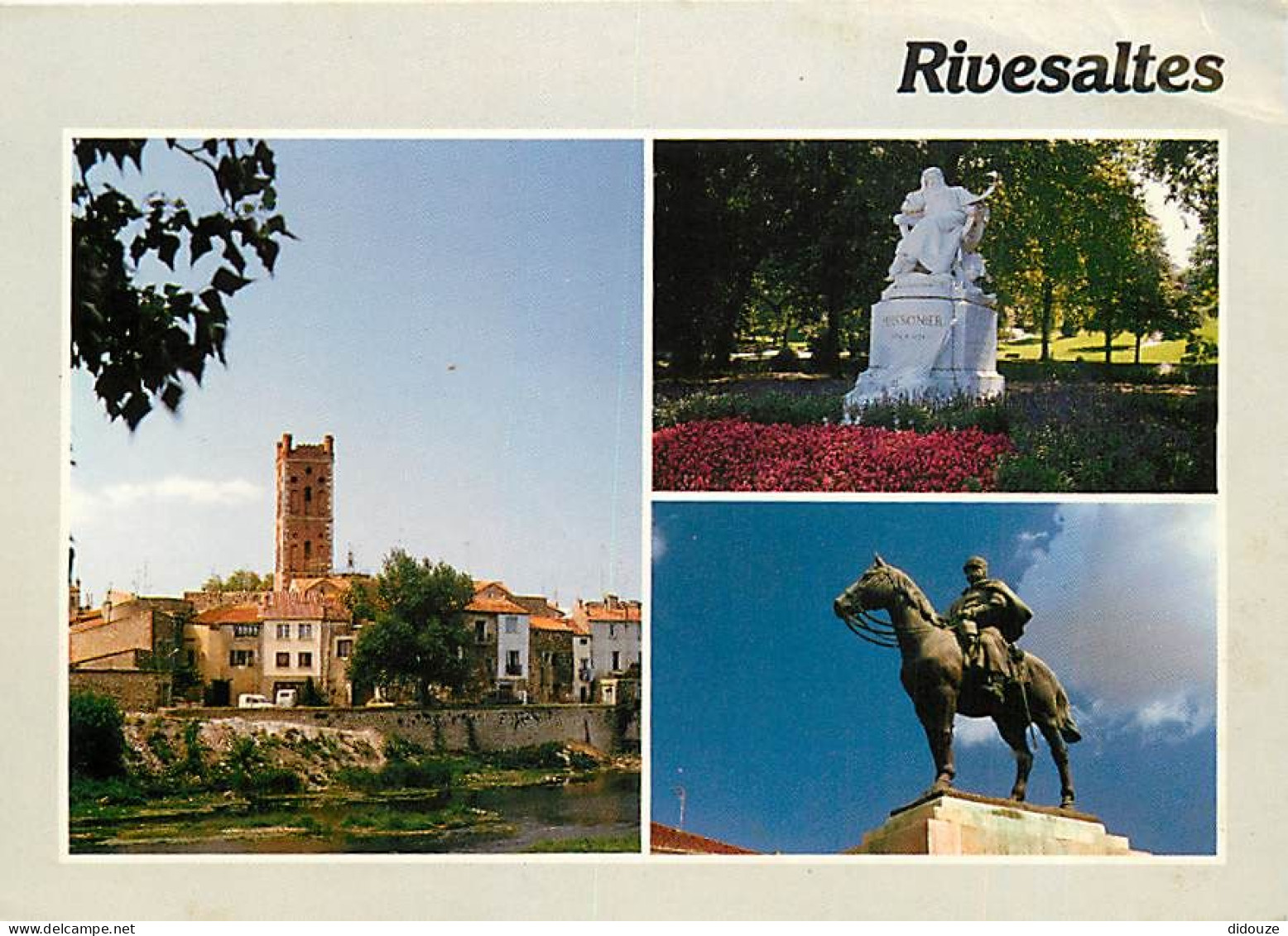 66 - Rivesaltes - Multivues - Statue équestre Du Maréctial Joffre - Cheval - CPM - Voir Scans Recto-Verso - Rivesaltes