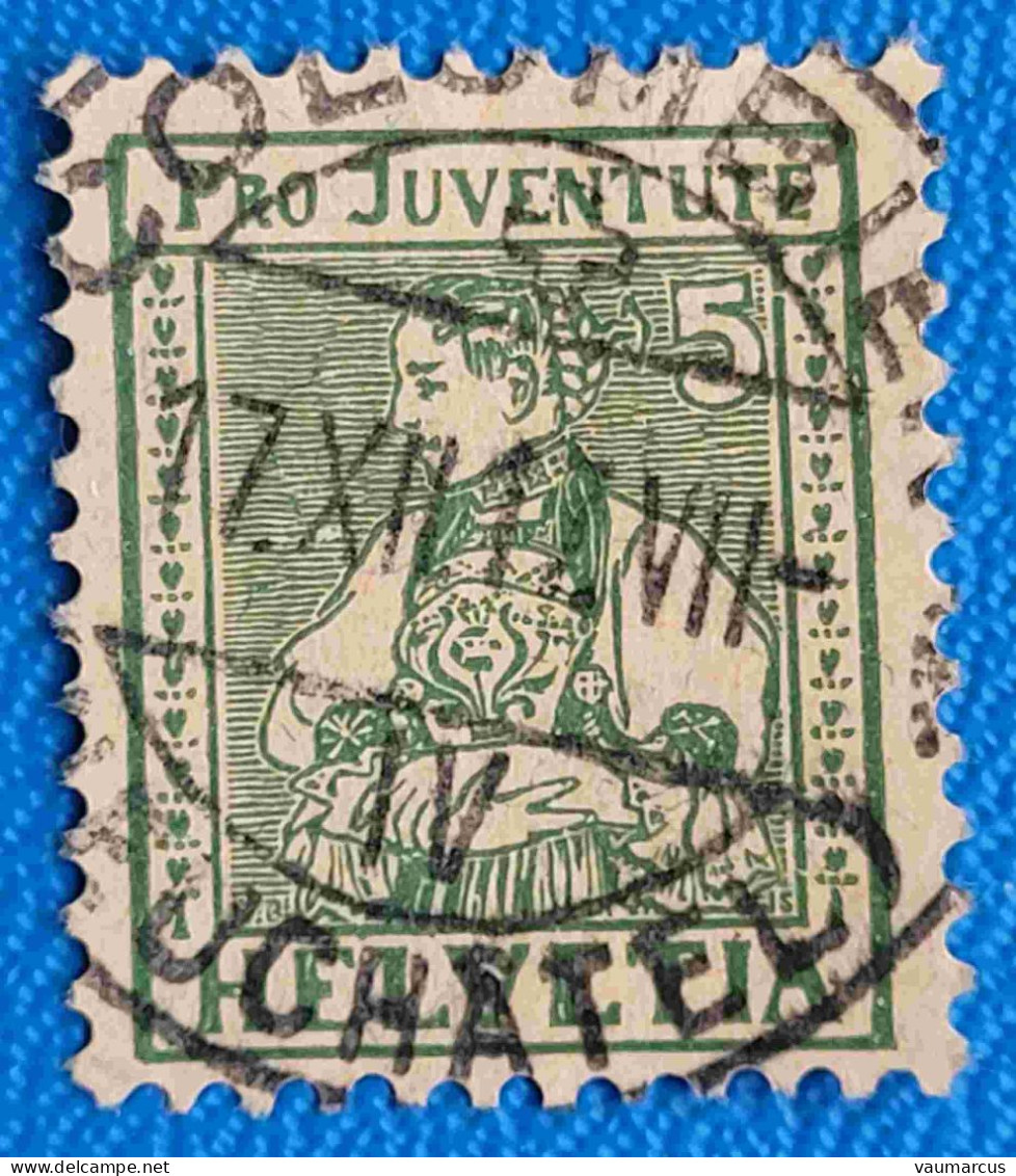 1917 Zu J 9 PRO JUVENTUTE Obl. Bern 13.12.17 LUXE SBK 20 CHF Voir Description - Used Stamps