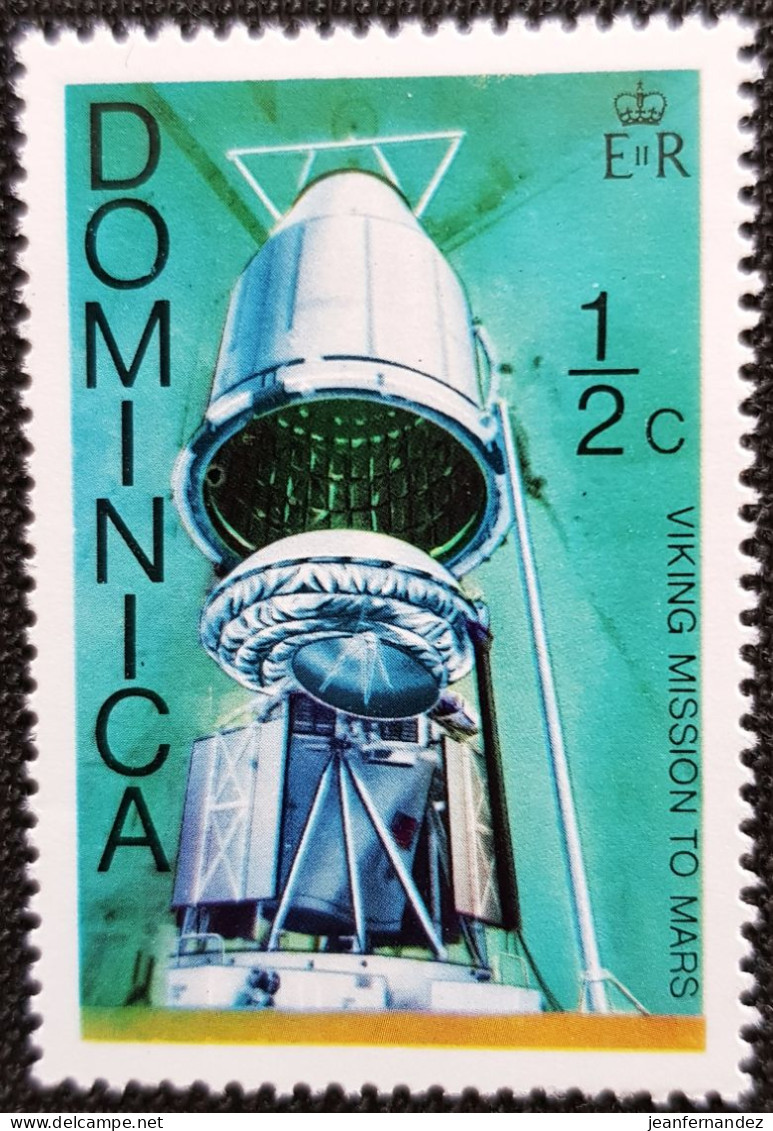 Dominique 1976 Viking Space Mission   Stampworld N° 502 - Dominique (1978-...)