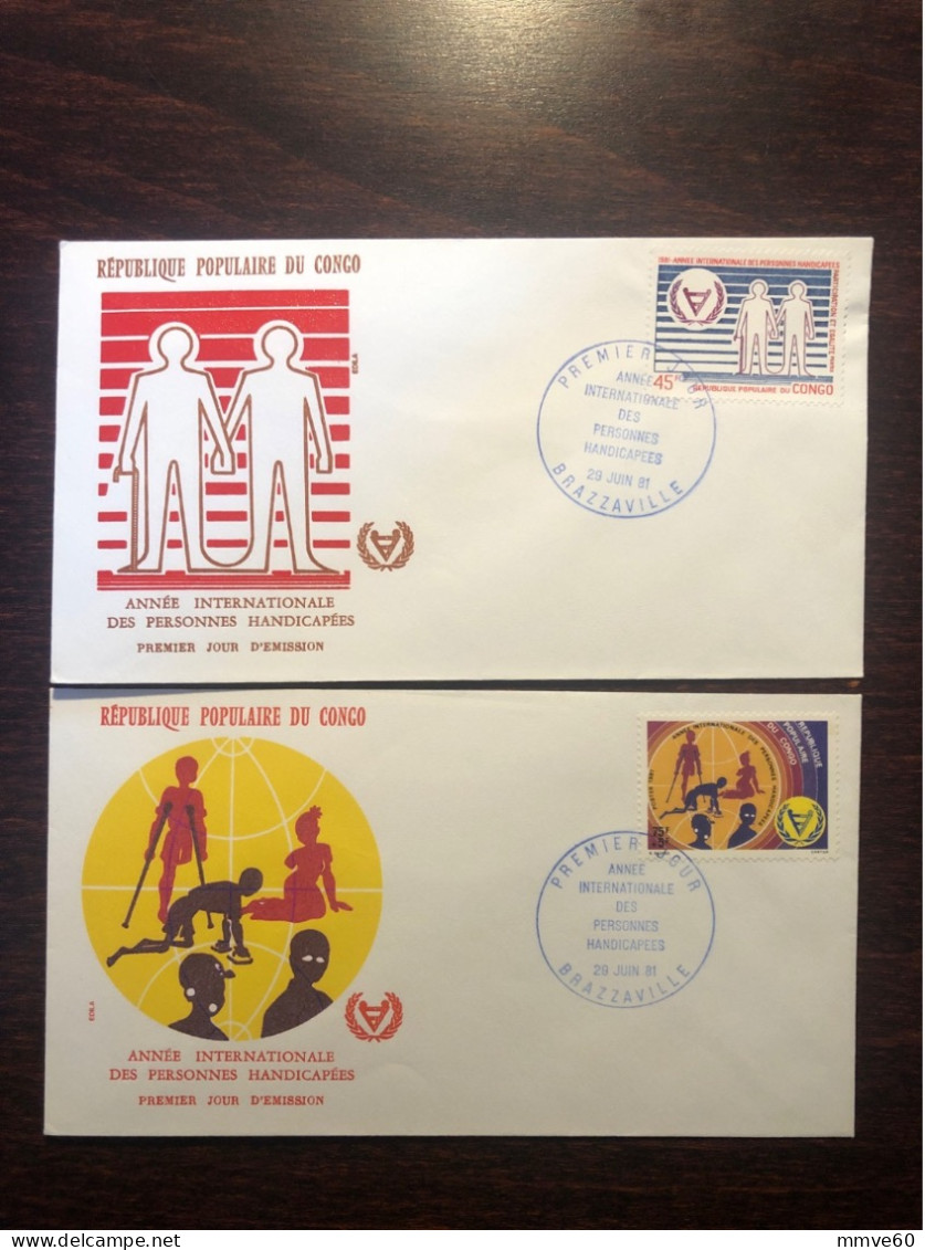 CONGO FDC COVER 1981 YEAR DISABLED PEOPLE HEALTH MEDICINE STAMPS - FDC