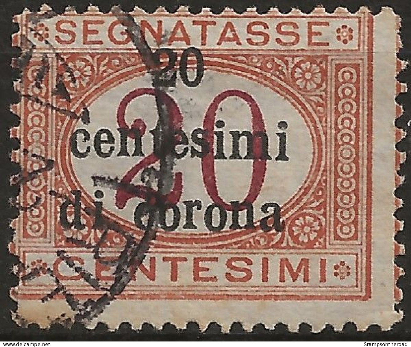 TRTTSx3U3,1919 Terre Redente - Trento E Trieste, Sassone Nr. 3, Segnatasse Usato Per Posta °/ - Trento & Trieste