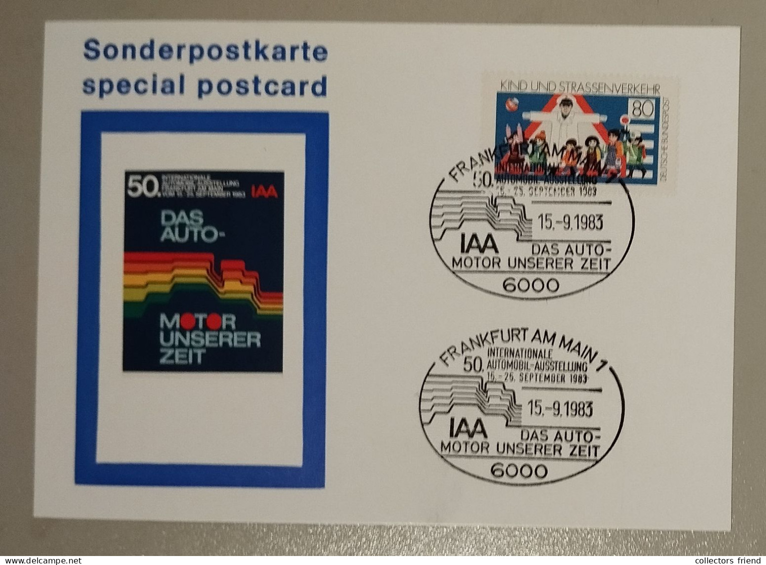 Germany - 1983 - Sonderpostkarte IAA Frankfurt - Trenes
