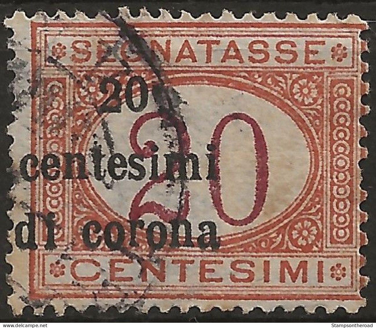 TRTTSx3U7,1919 Terre Redente - Trento E Trieste, Sassone Nr. 3, Segnatasse Usato Per Posta °/ - Trento & Trieste