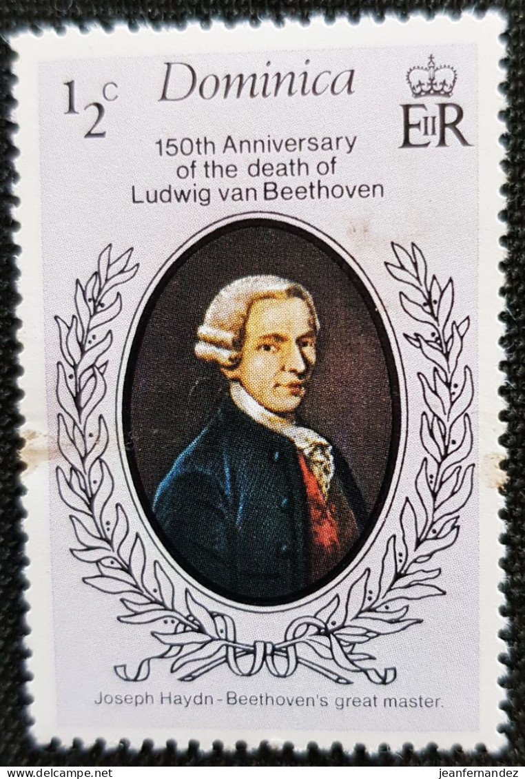 Dominique 1977 The 150th Anniversary Of The Death Of Ludwig Van Beethoven   Stampworld N° 536 - Dominica (1978-...)