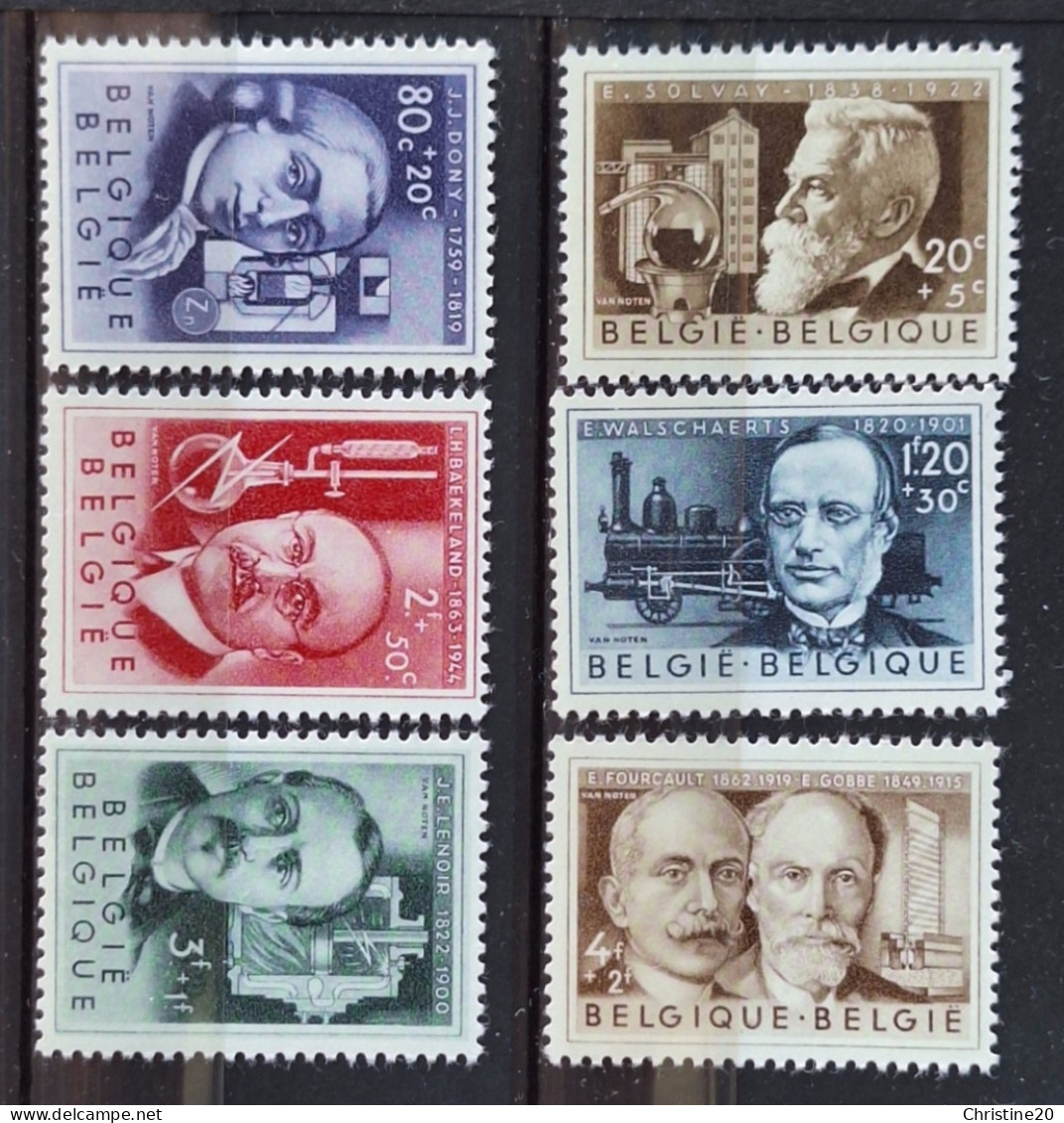 Belgique 1955 N°973/78   ** TB Cote 40€ - Nuevos