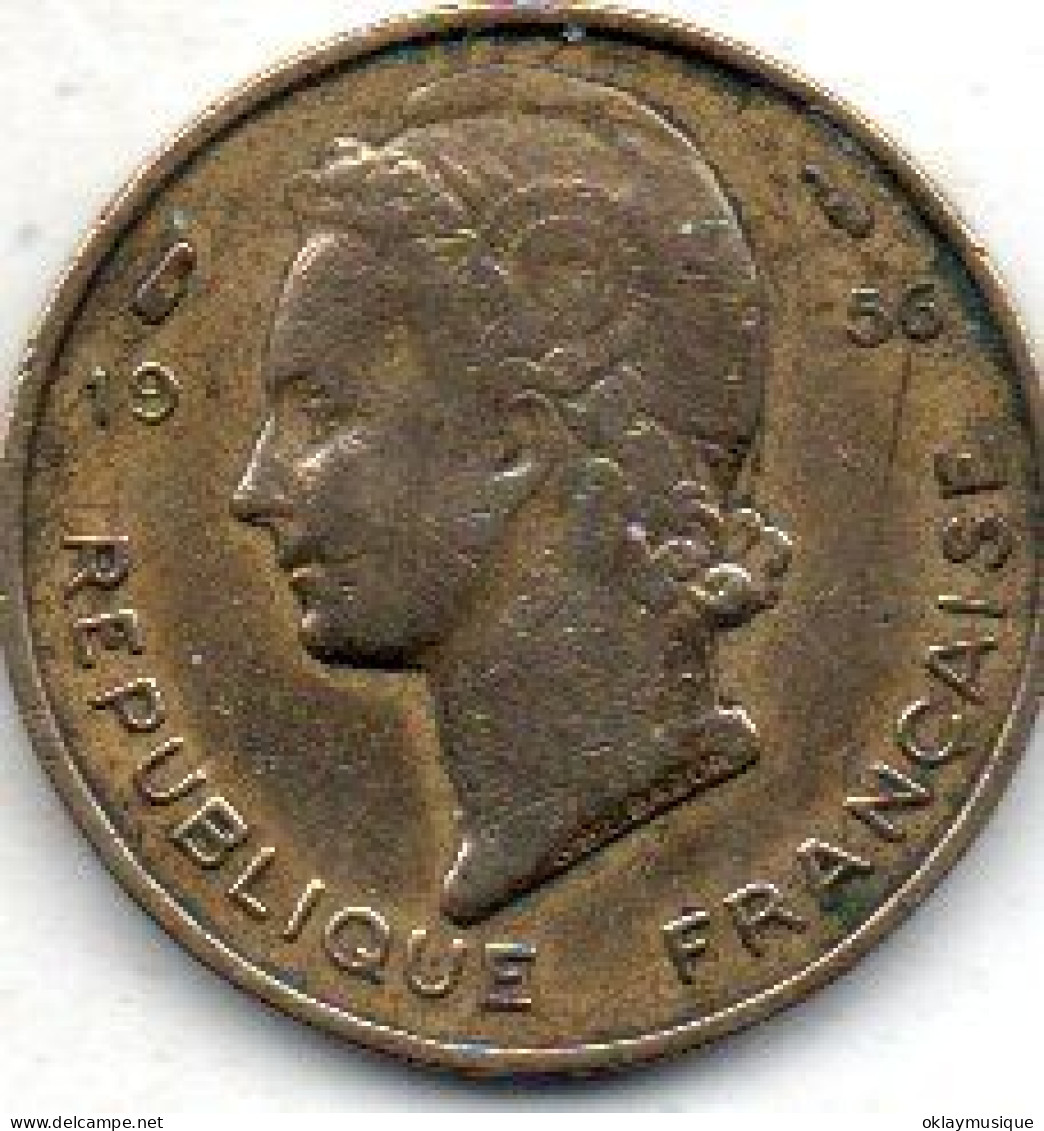 Afrique Orientale Française 5 Francs 1956 - Zonder Classificatie